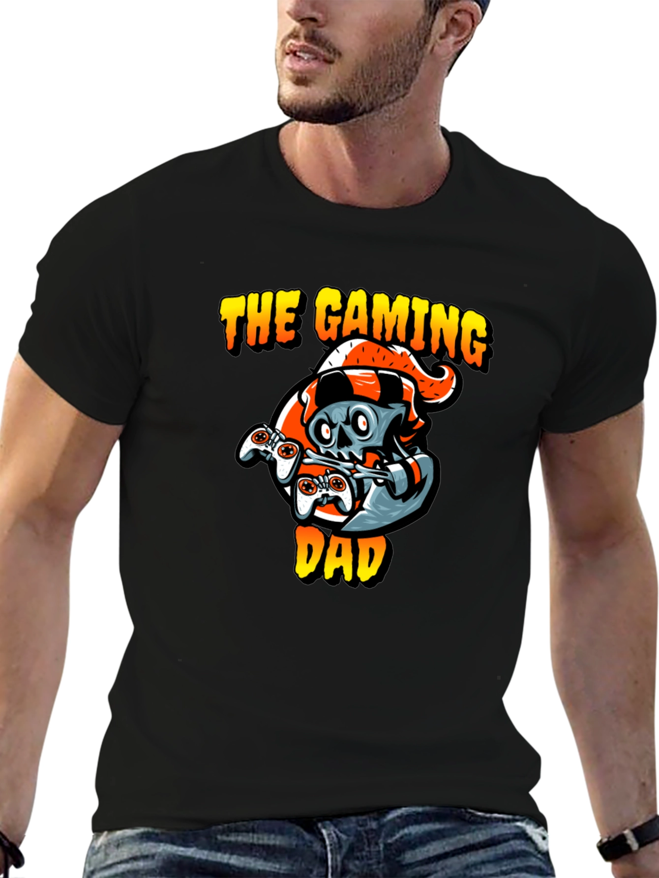 Gaming Dad T-Shirt - Gamer Skull Design