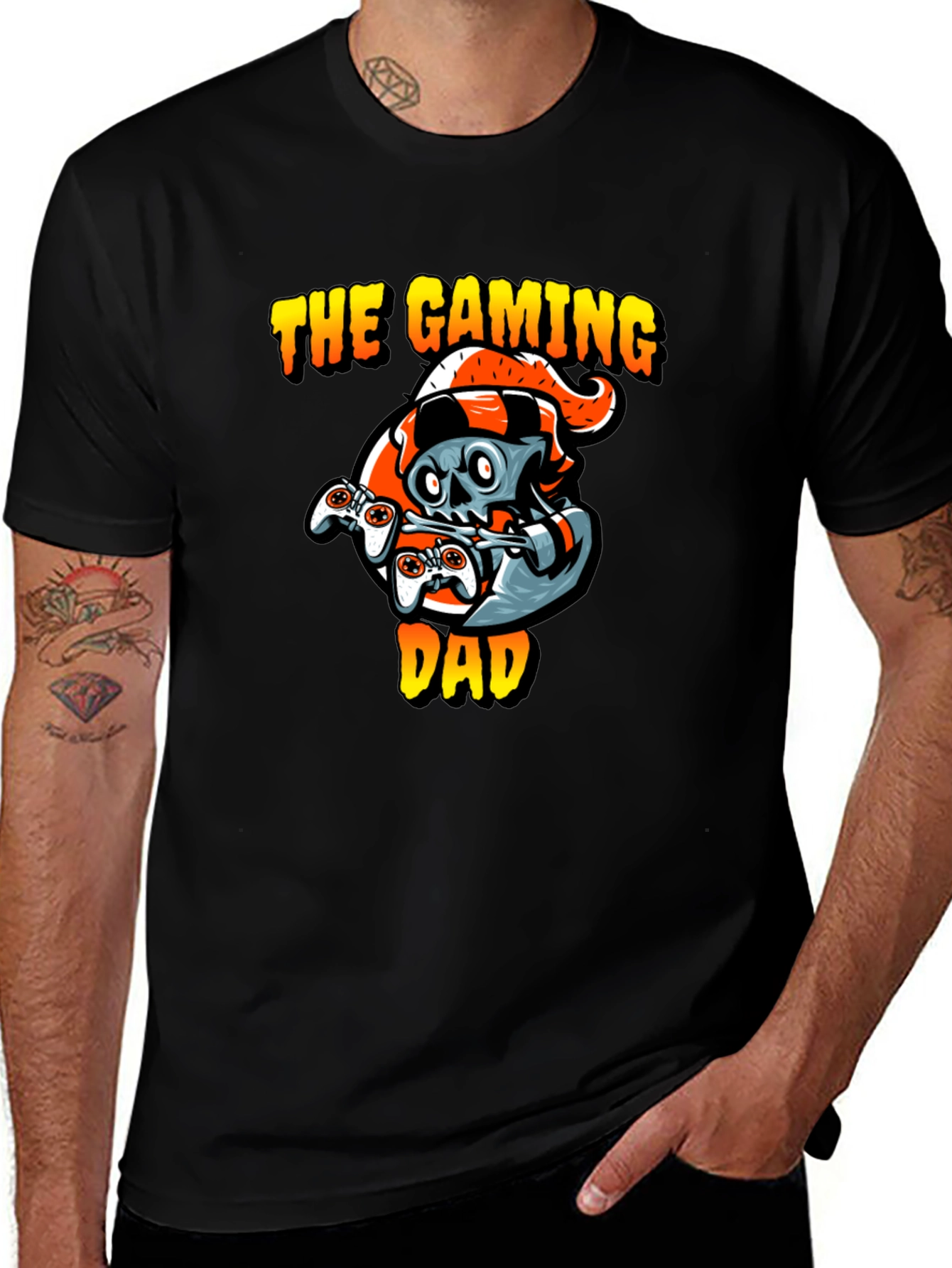 Gaming Dad T-Shirt - Gamer Skull Design