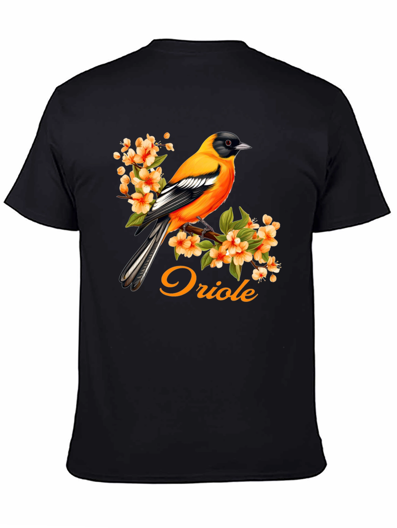 Oriole Bird T-Shirt - Floral Design