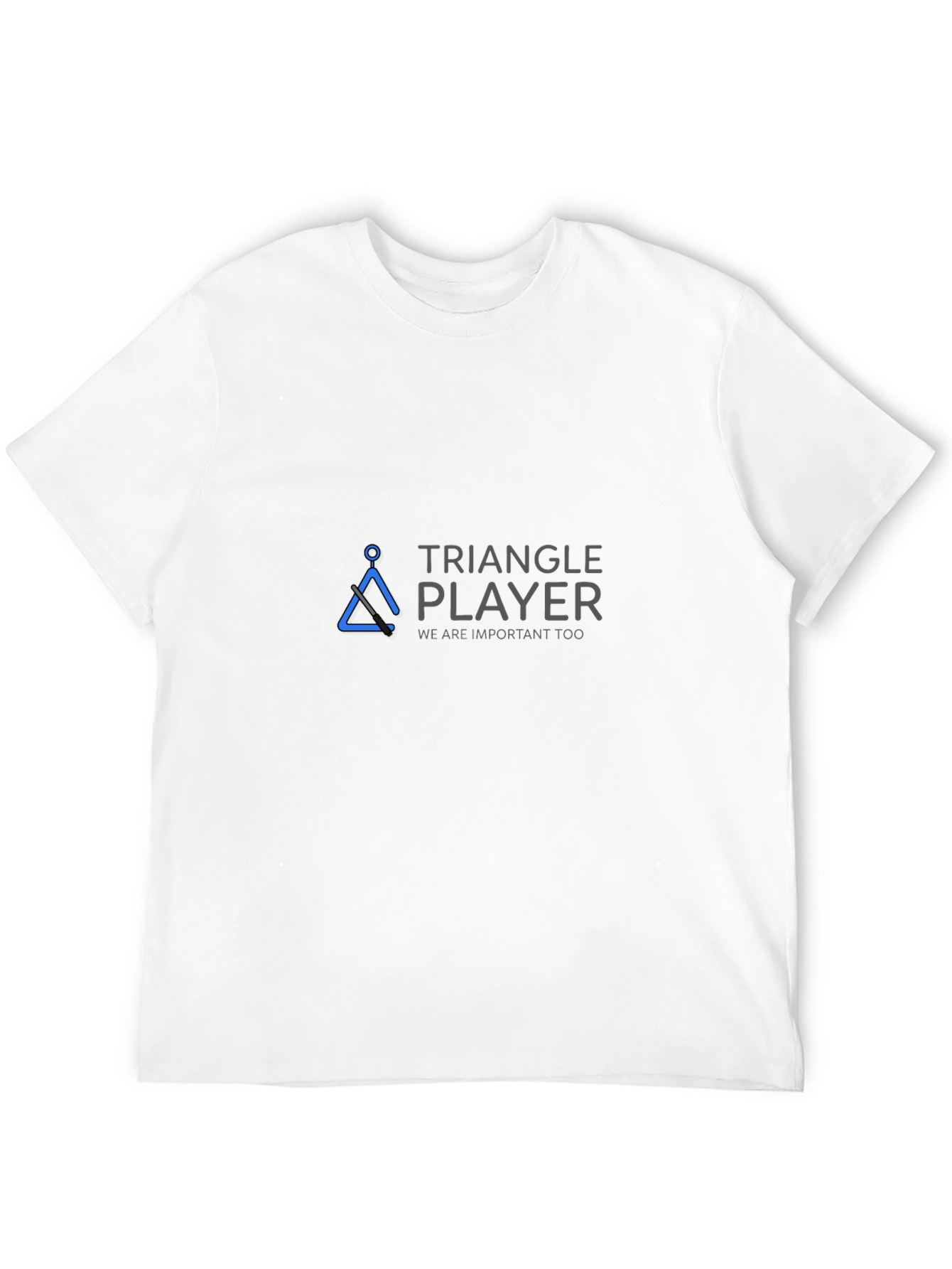 Triangle Player Black T-Shirt - Musician Humor Tee