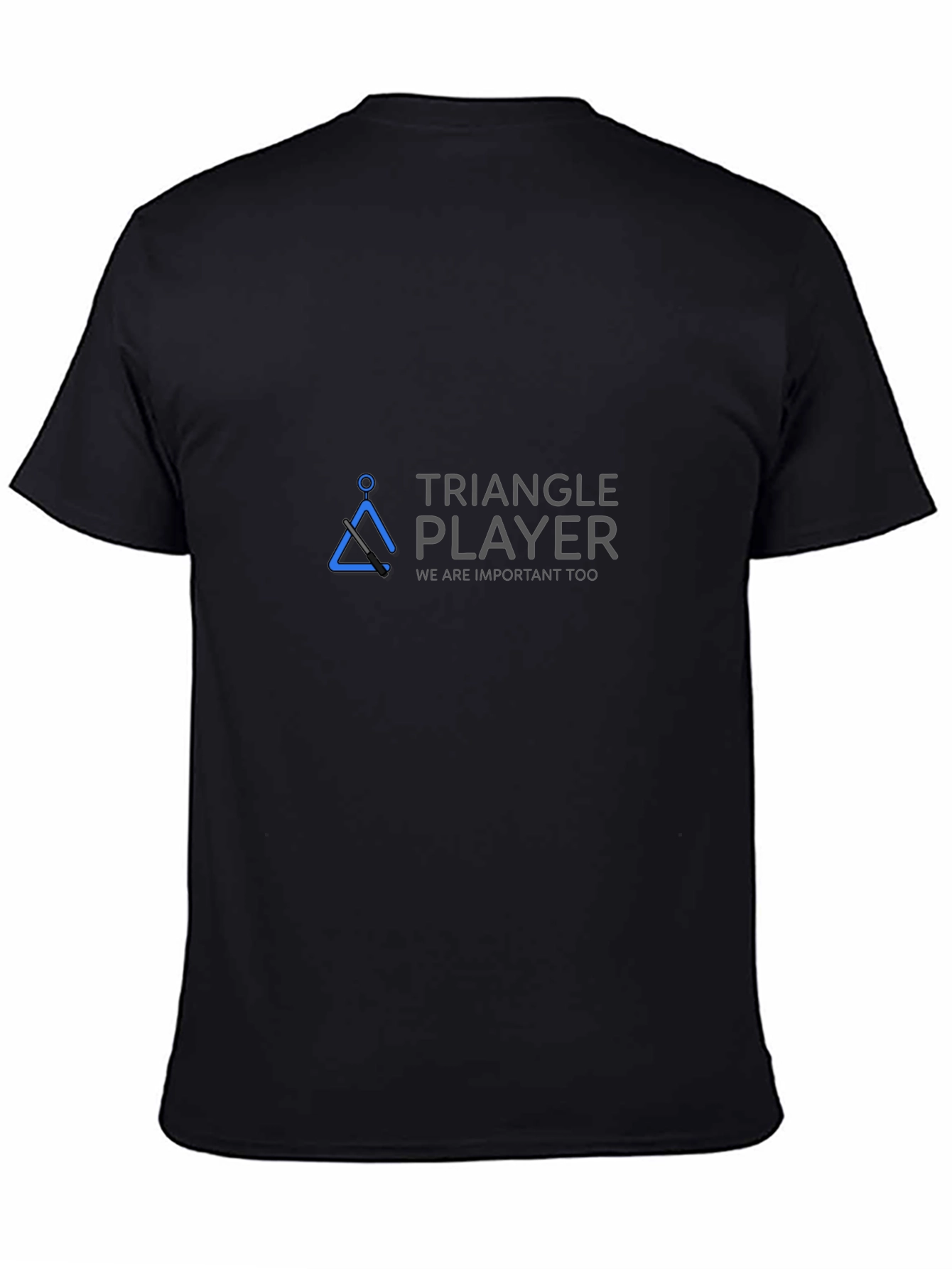Triangle Player Black T-Shirt - Musician Humor Tee