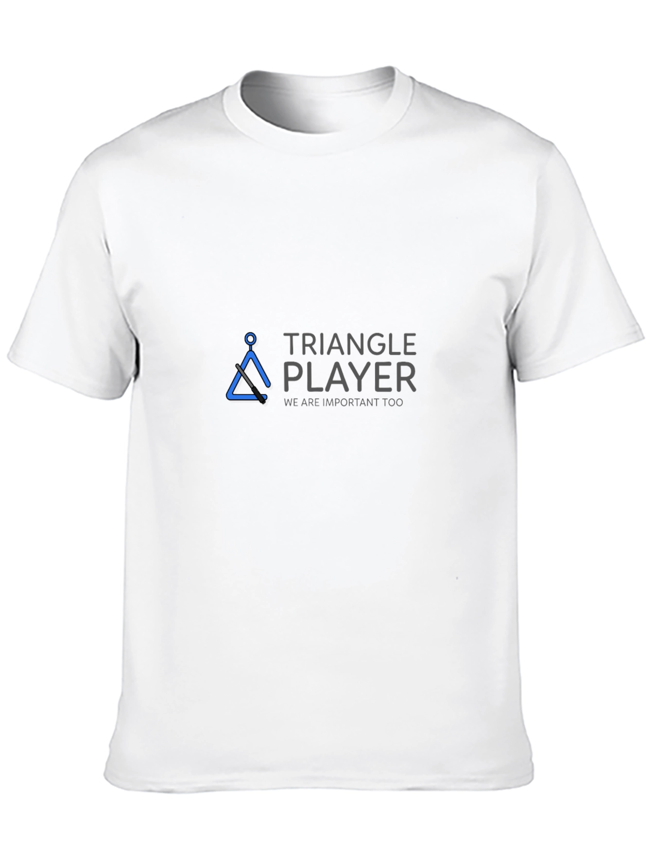Triangle Player Black T-Shirt - Musician Humor Tee