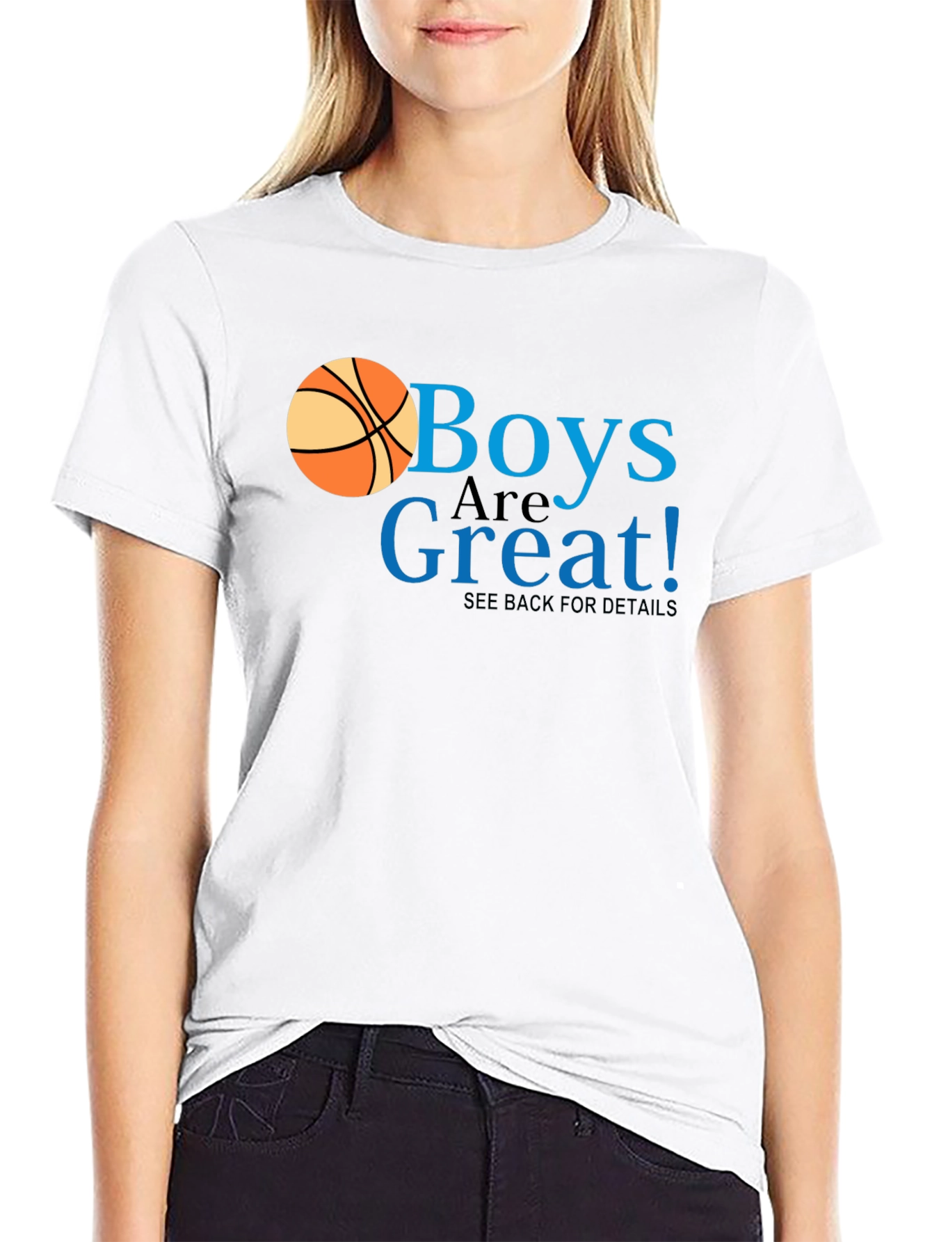 Boys Are Great! Graphic Tee - Basketball Design