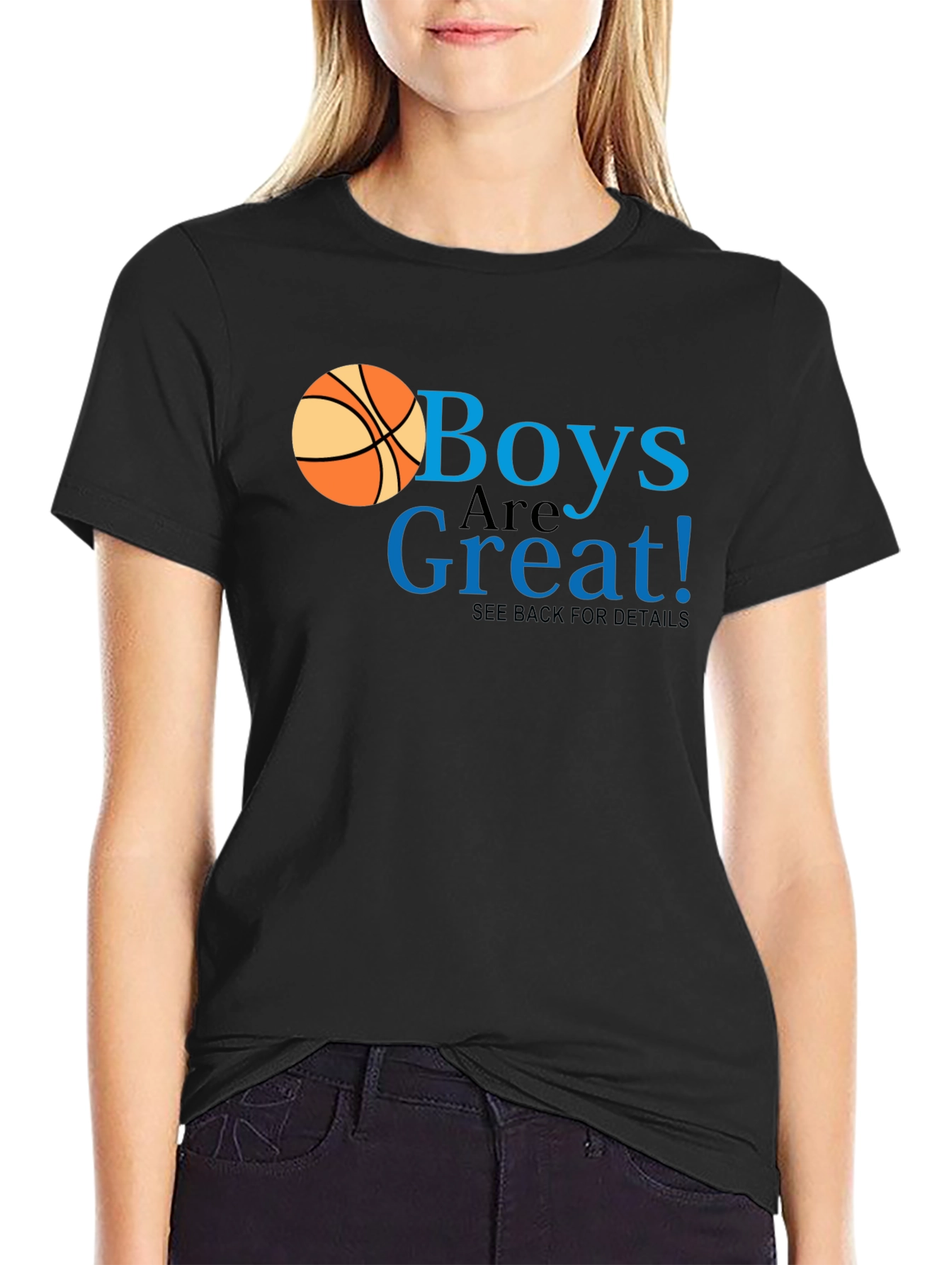 Boys Are Great! Graphic Tee - Basketball Design