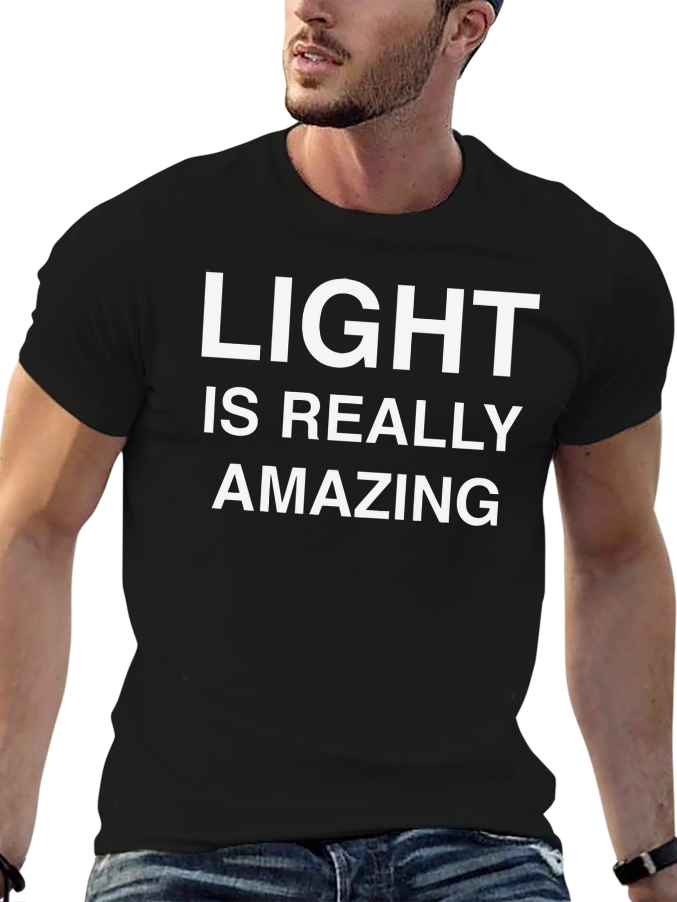 Light Is Really Amazing Black T-Shirt