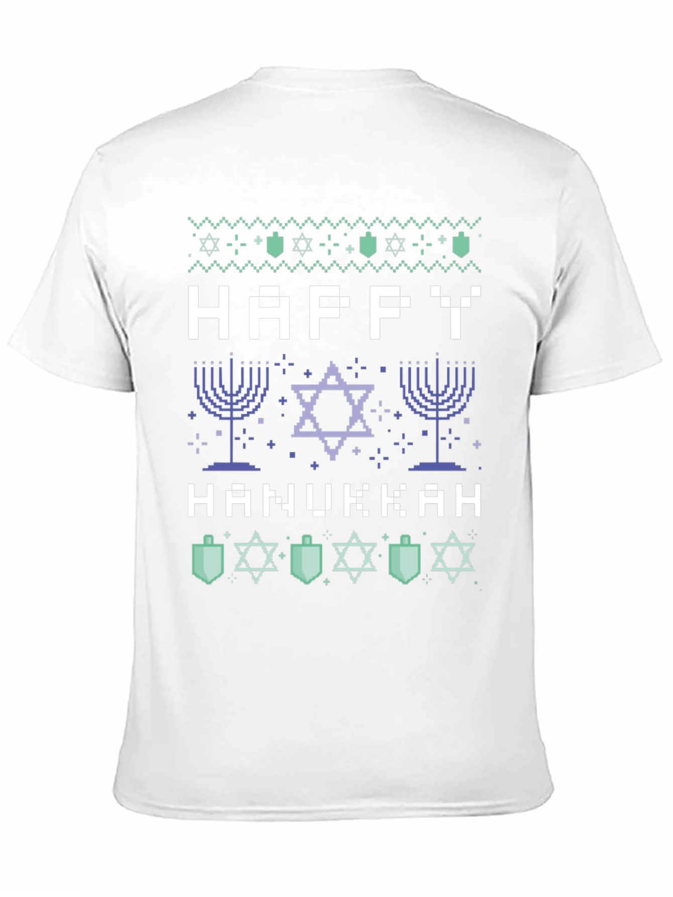 Happy Hanukkah Pixel Art Holiday T-Shirt