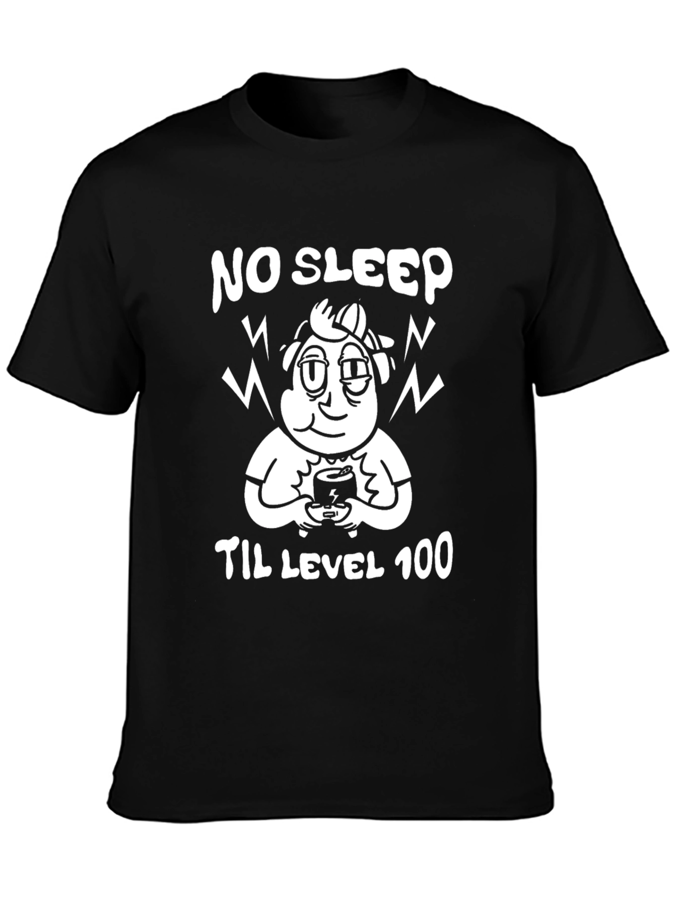 No Sleep Til Level 100 Black Graphic Tee