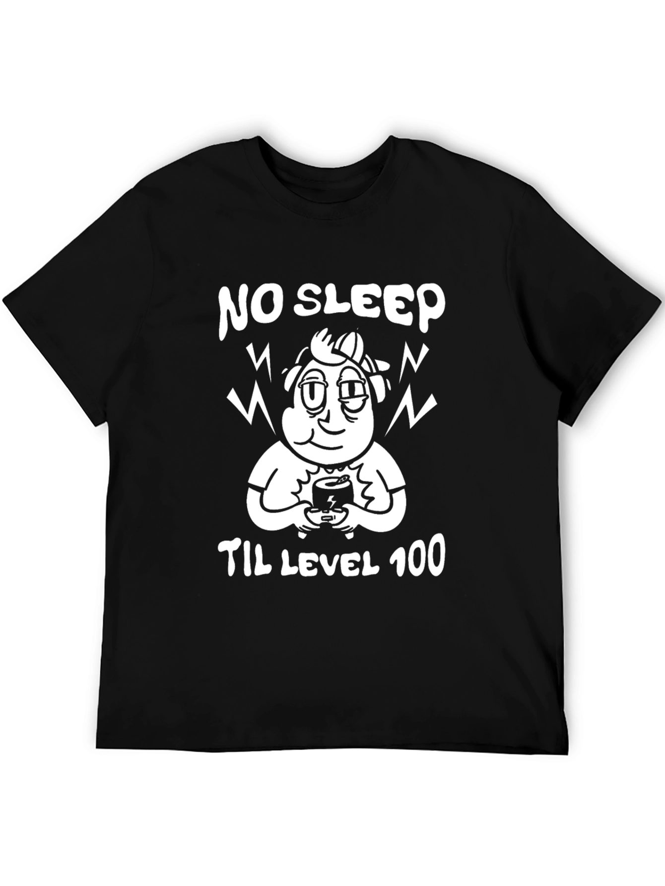 No Sleep Til Level 100 Black Graphic Tee