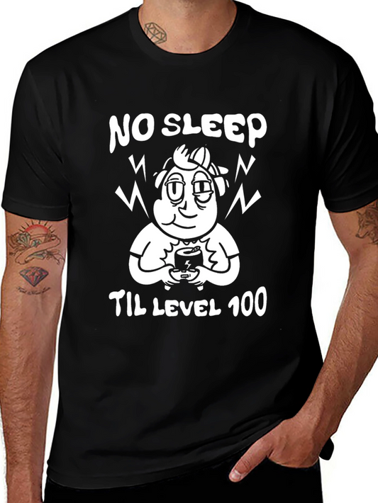 No Sleep Til Level 100 Black Graphic Tee