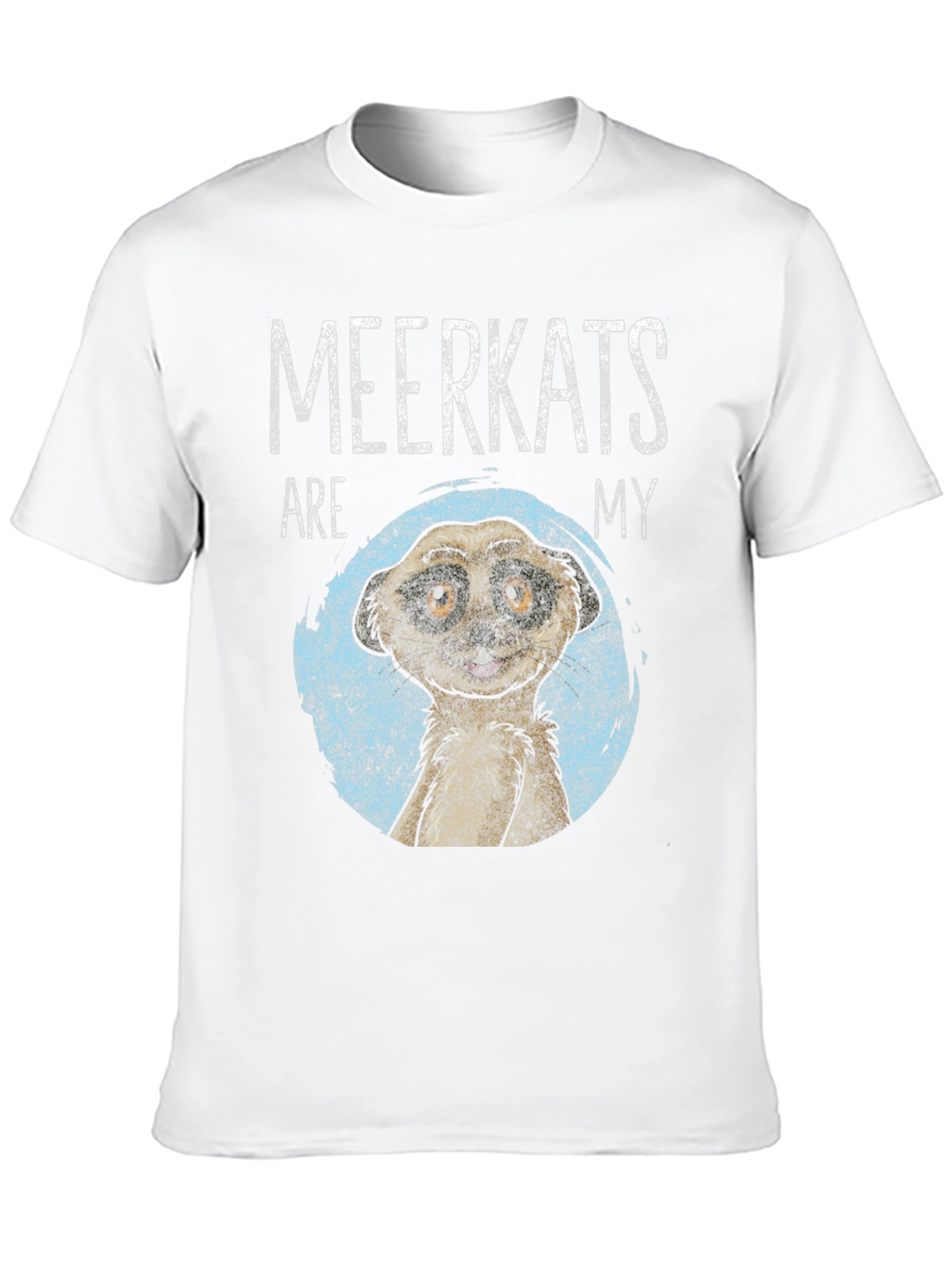 Meerkat Graphic Tee - Mens Black Crew Neck T-Shirt