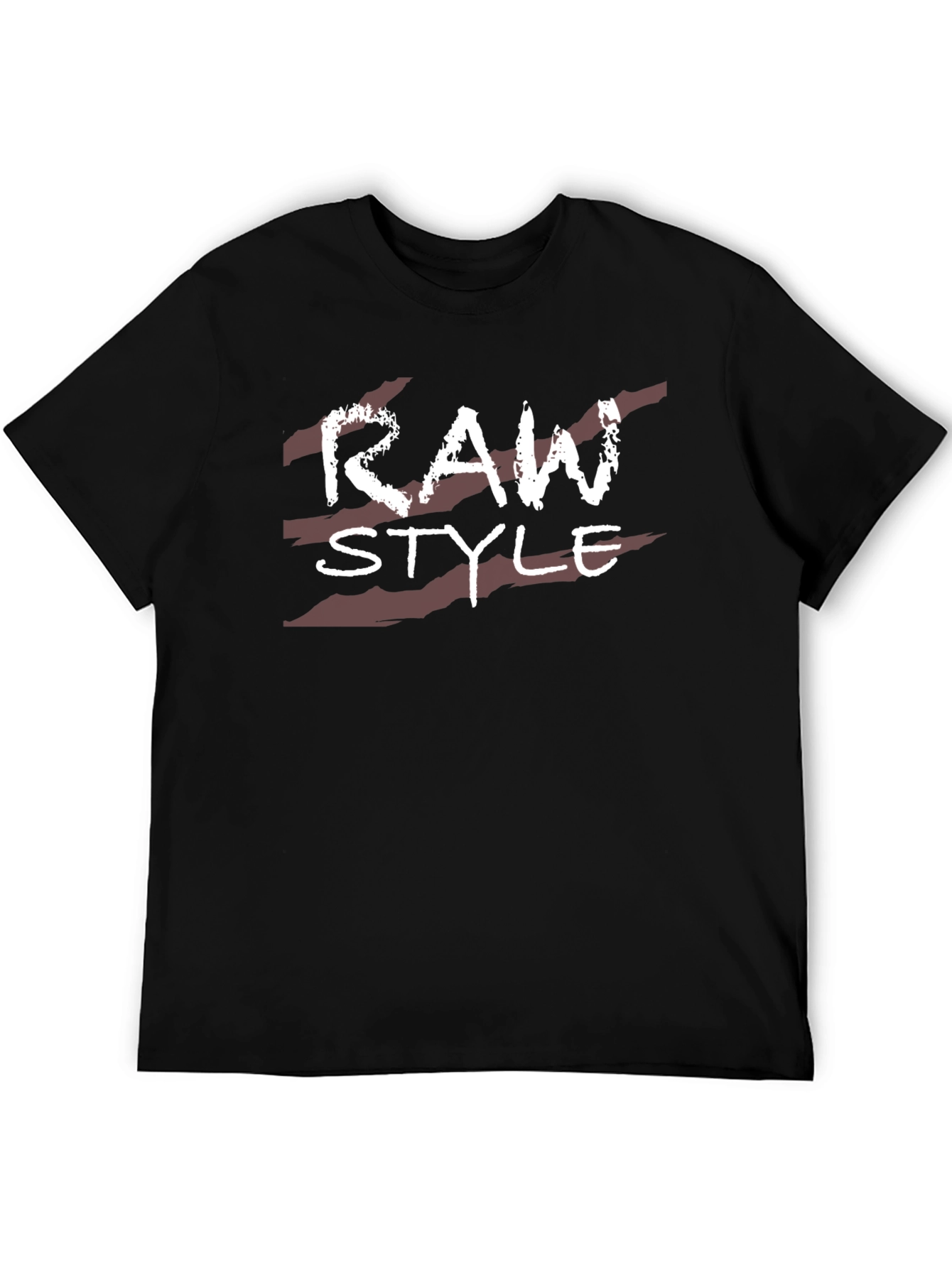 Raw Style Black Graphic T-Shirt