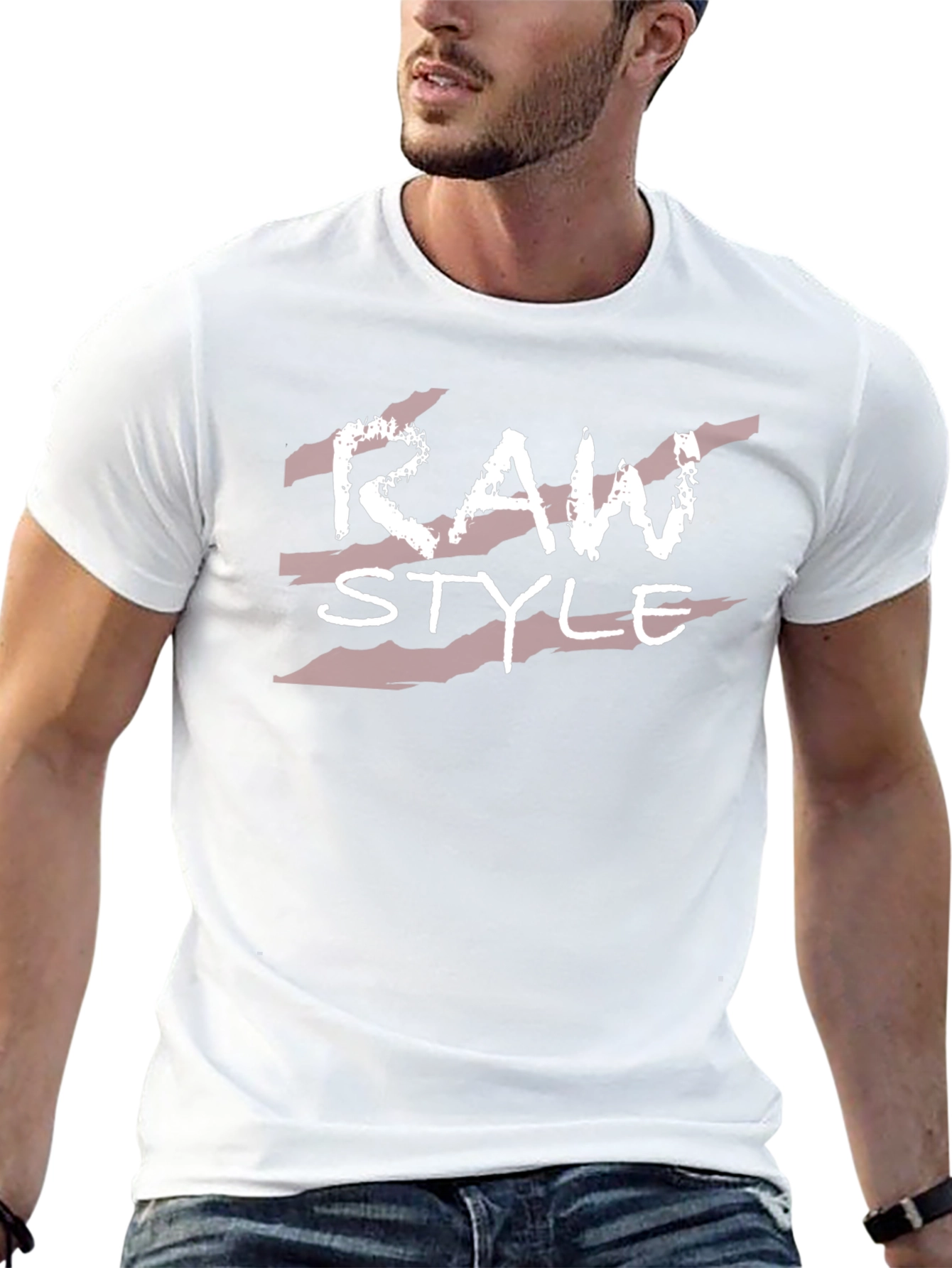 Raw Style Black Graphic T-Shirt