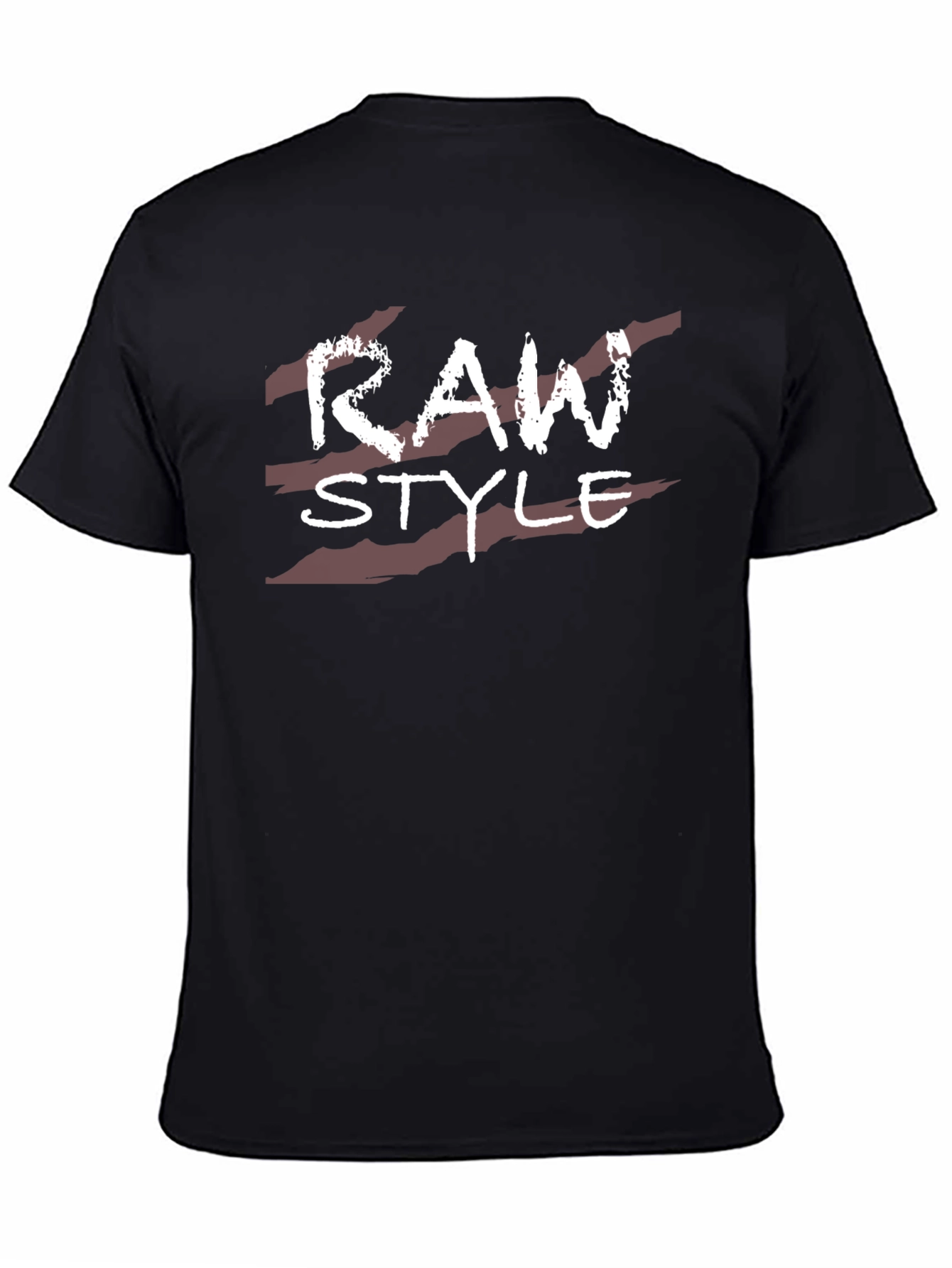 Raw Style Black Graphic T-Shirt
