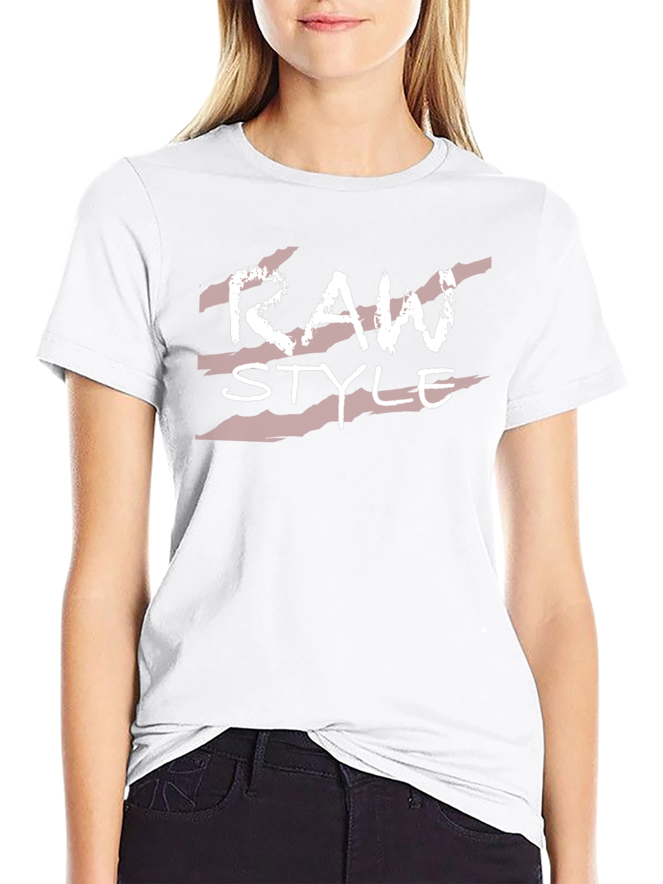 Raw Style Black Graphic T-Shirt