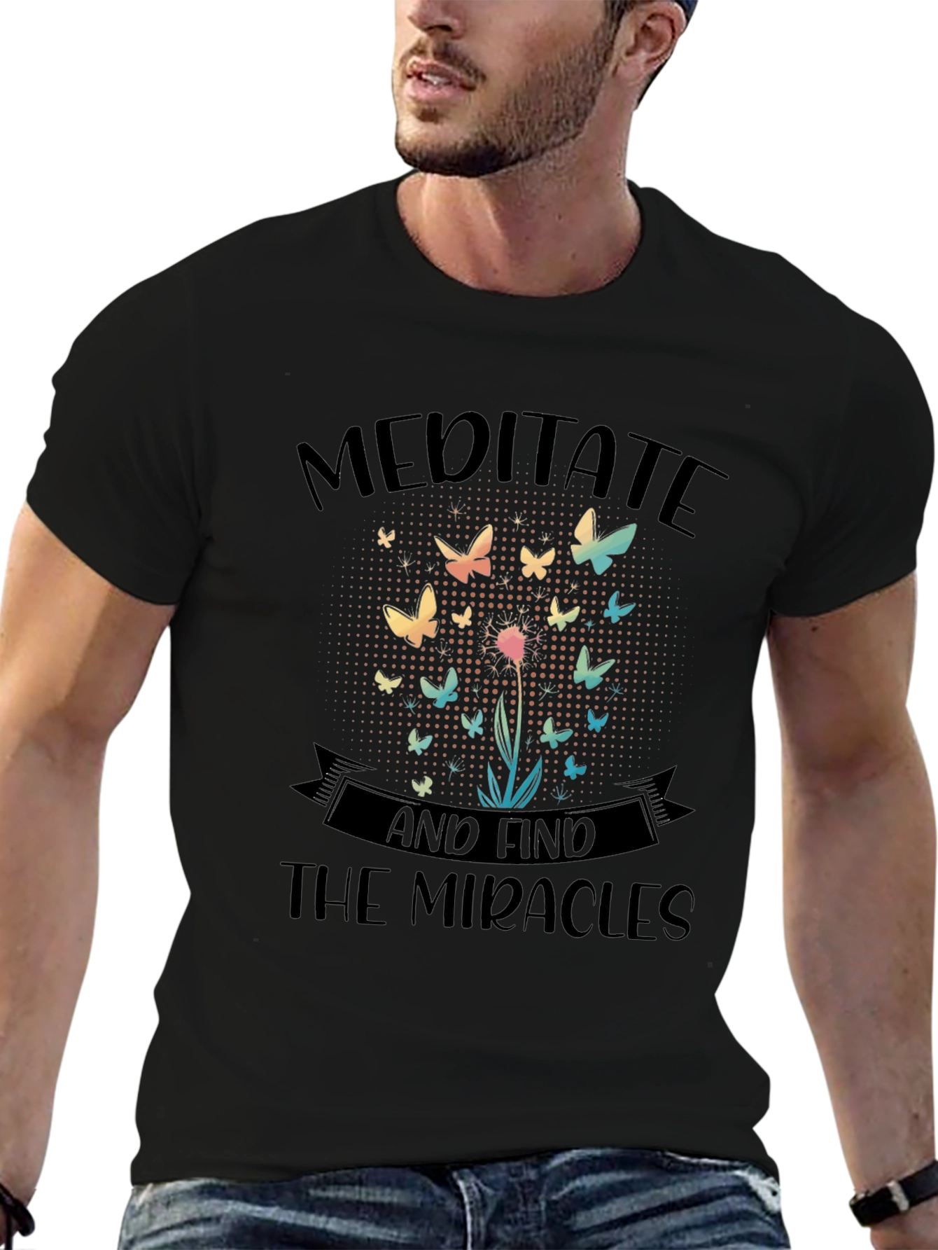 Meditate & Find the Miracles Graphic T-Shirt