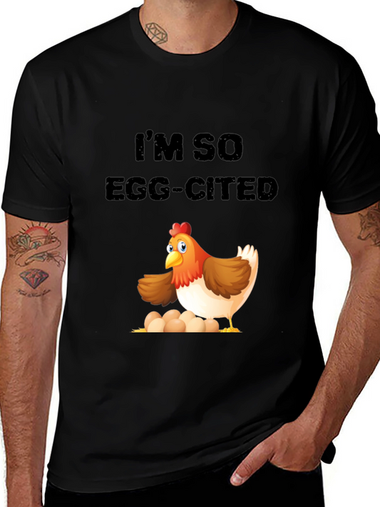 Egg-cited Chicken Graphic T-Shirt
