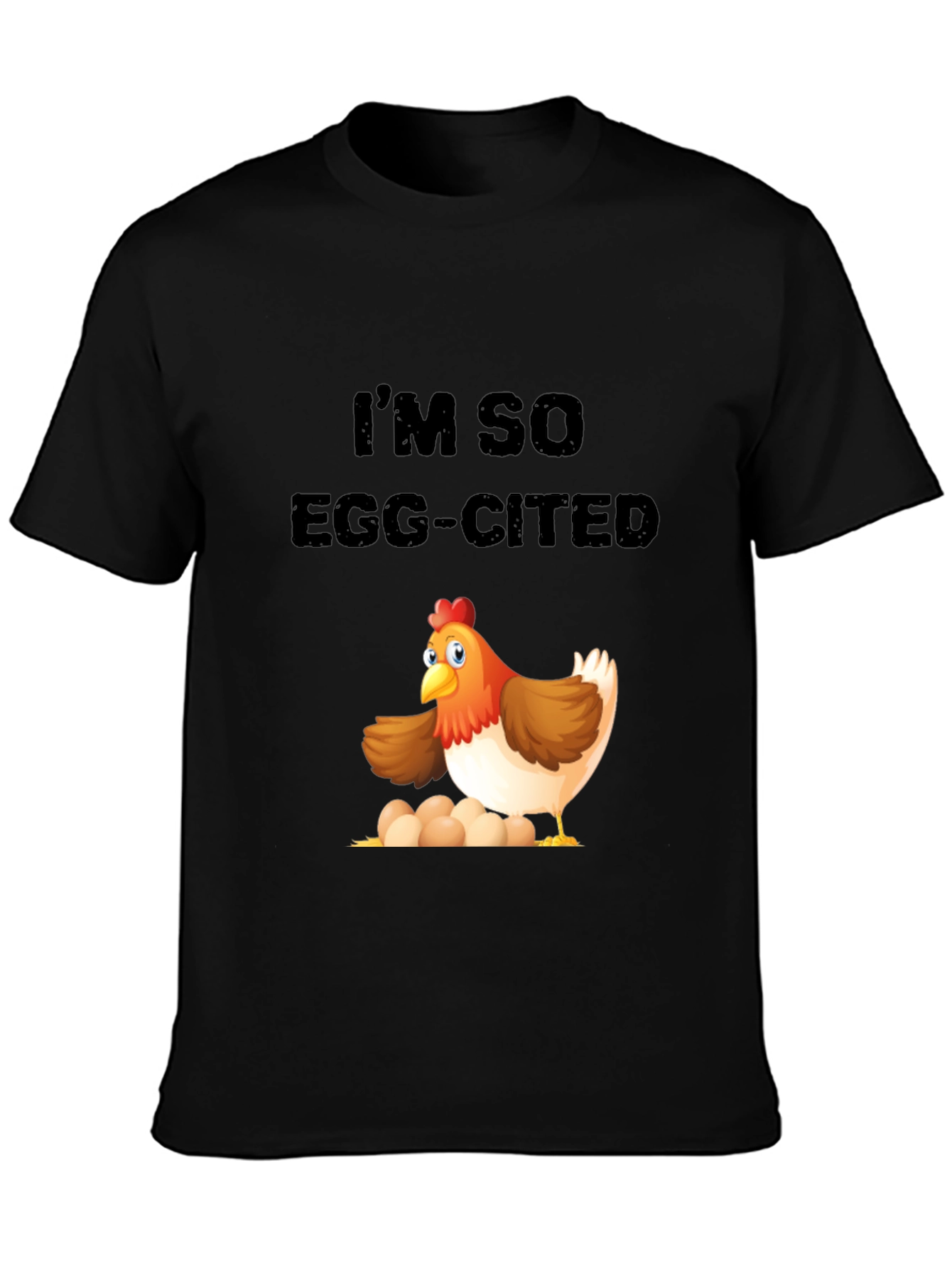 Egg-cited Chicken Graphic T-Shirt