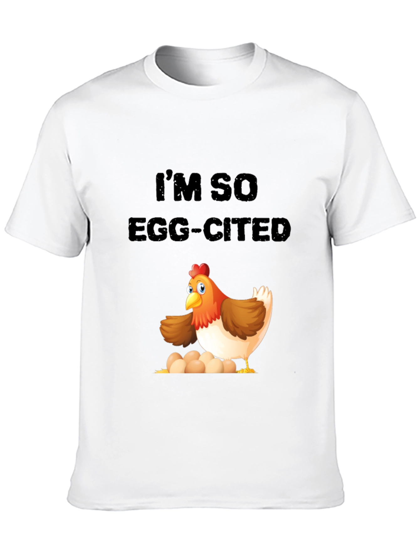 Egg-cited Chicken Graphic T-Shirt