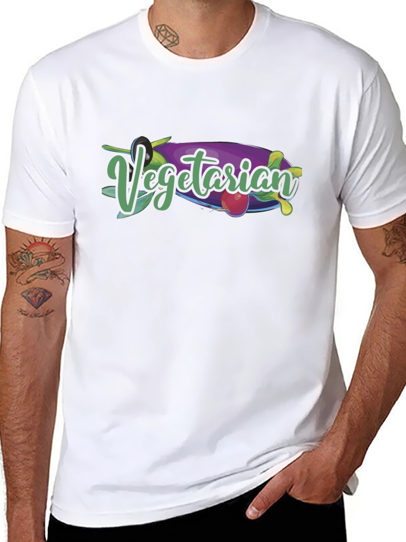 Vegetarian T-Shirt - Stylish Vegan Graphic Tee