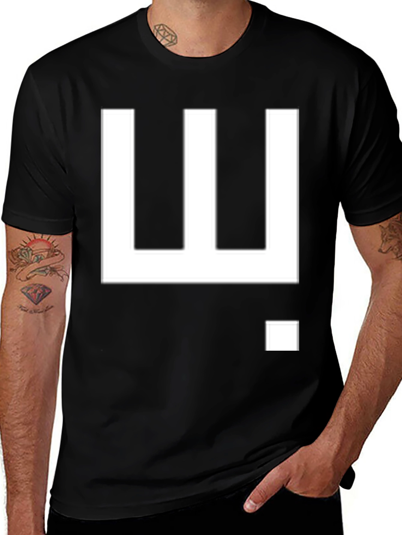 Geometric Minimalist Black T-Shirt