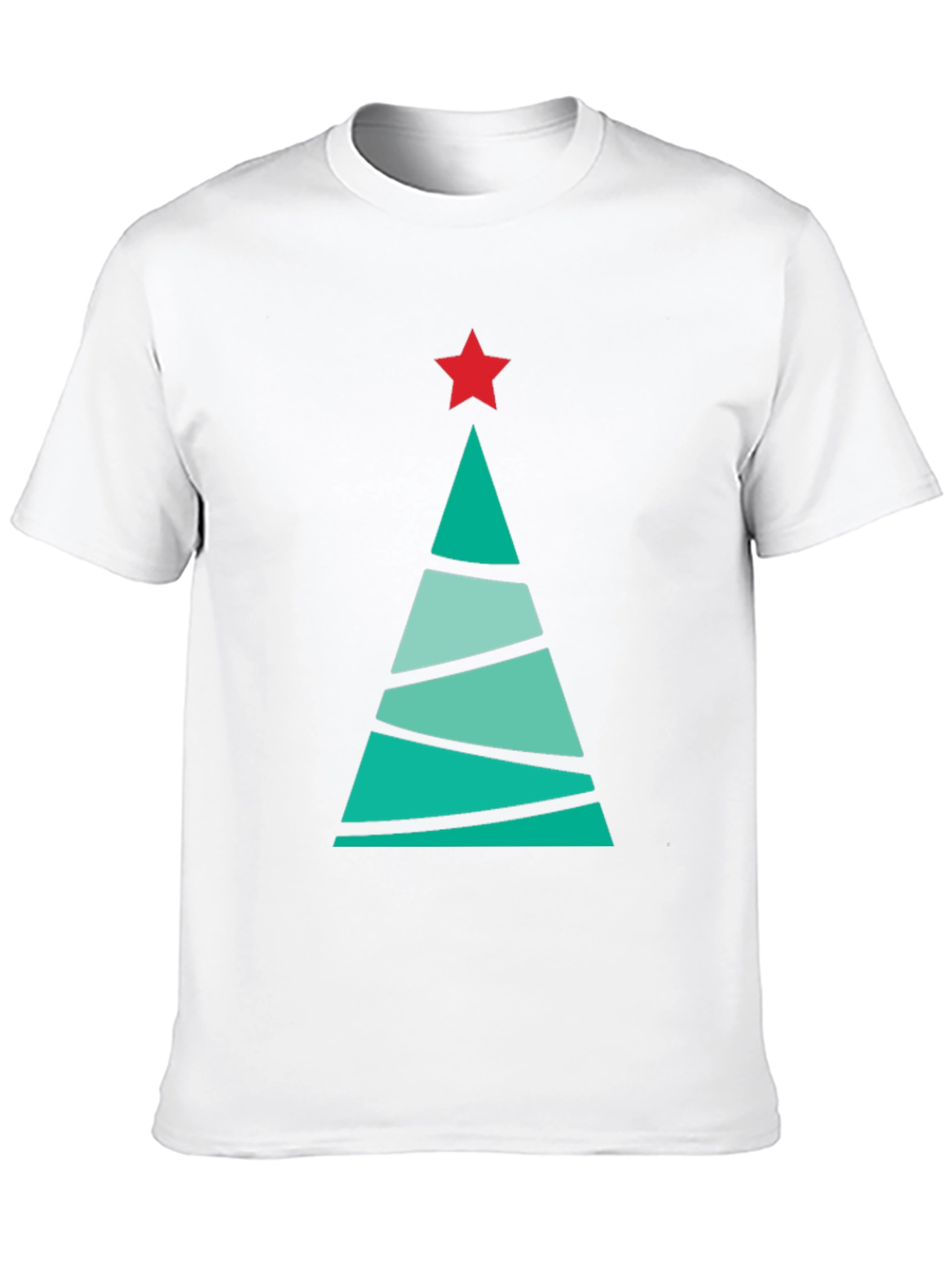 Festive Christmas Tree Graphic Tee - Holiday Cheer