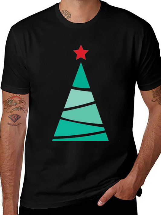Festive Christmas Tree Graphic Tee - Holiday Cheer