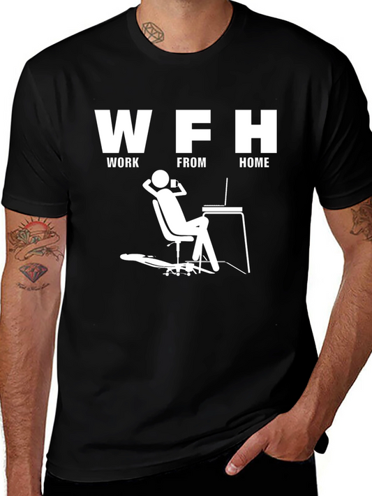 WFH Work From Home Graphic Tee - Relaxed Style Shirt