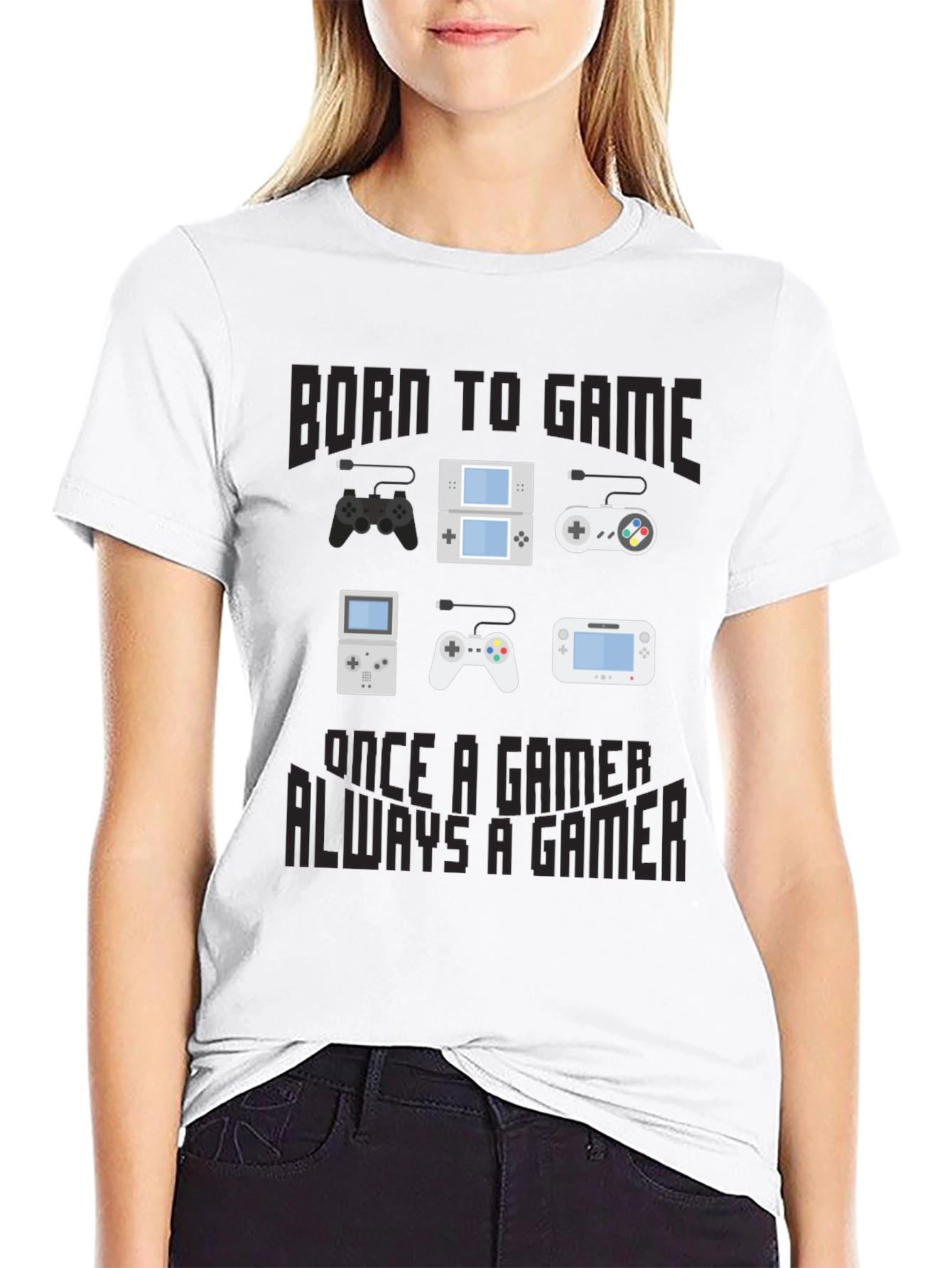 Born to Game T-Shirt - Gamer Console Design