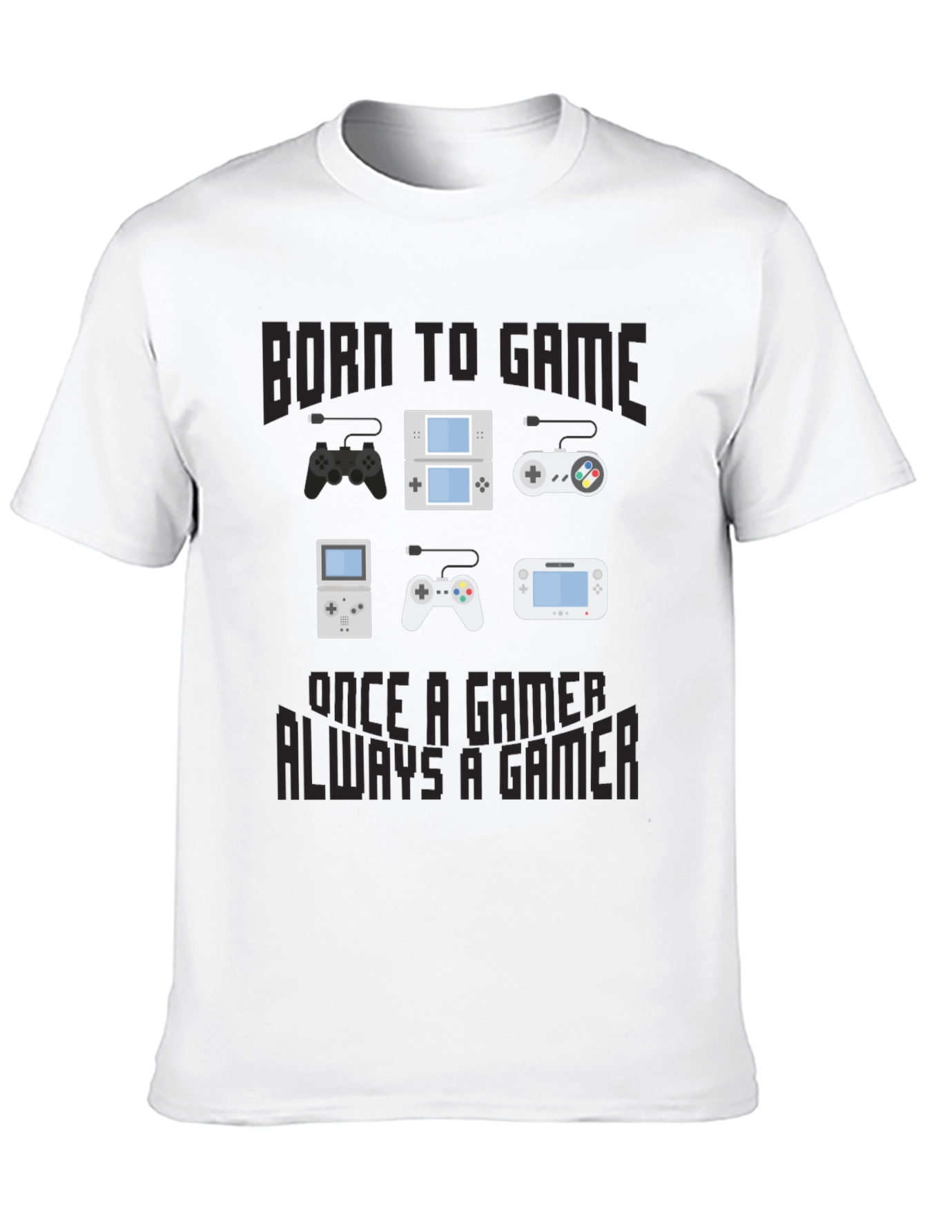 Born to Game T-Shirt - Gamer Console Design