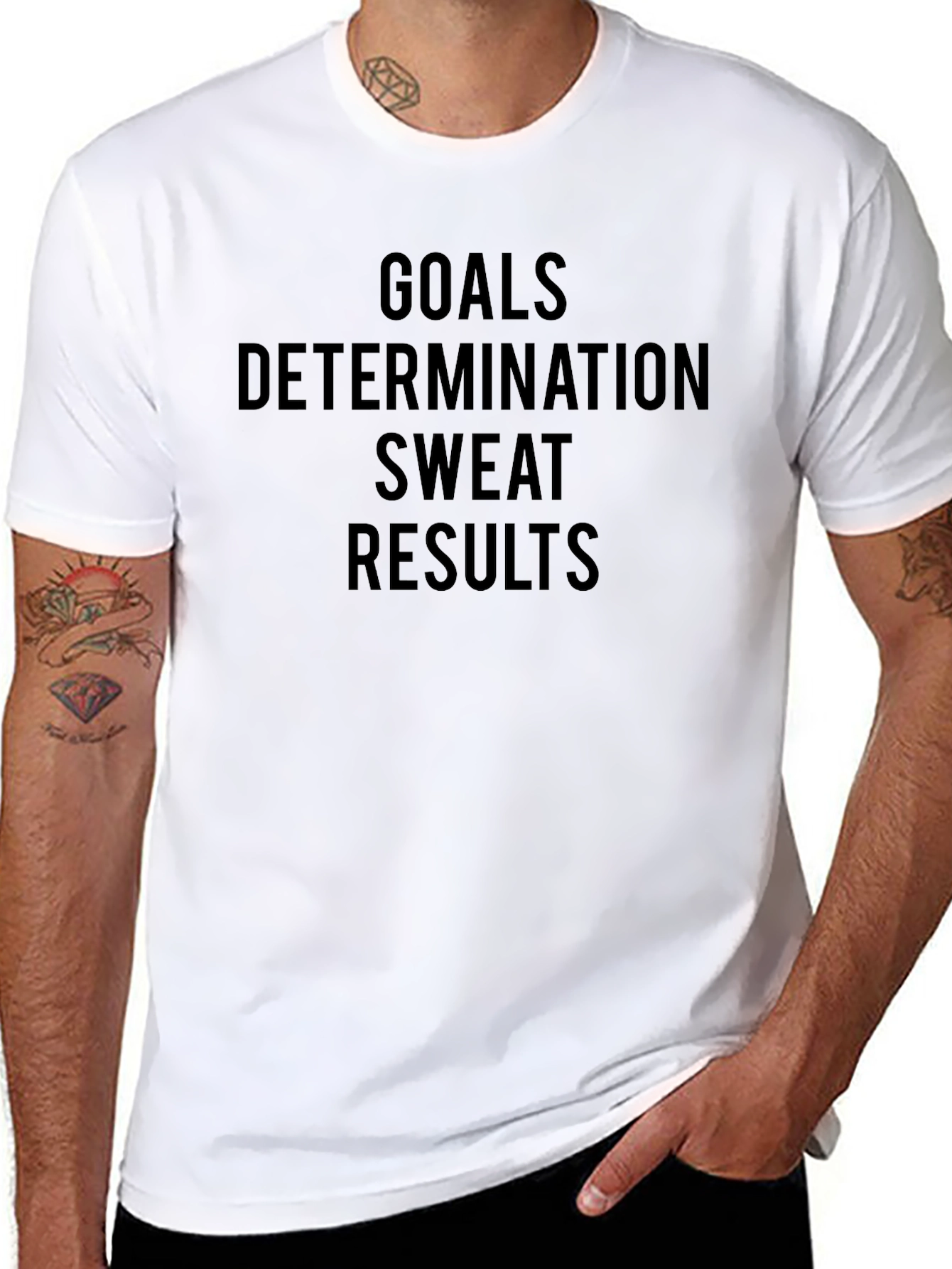 Motivational Workout T-Shirt - Goals Sweat Results