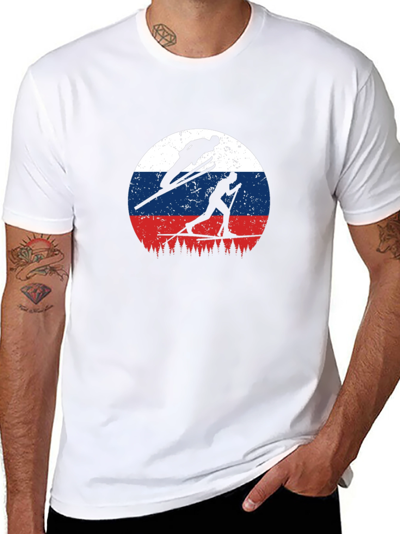 Retro Russia Ski T-Shirt