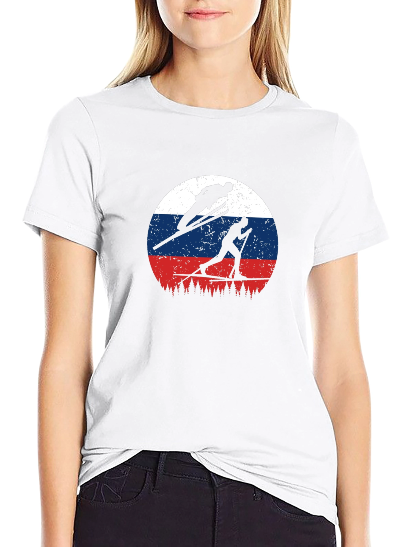 Retro Russia Ski T-Shirt