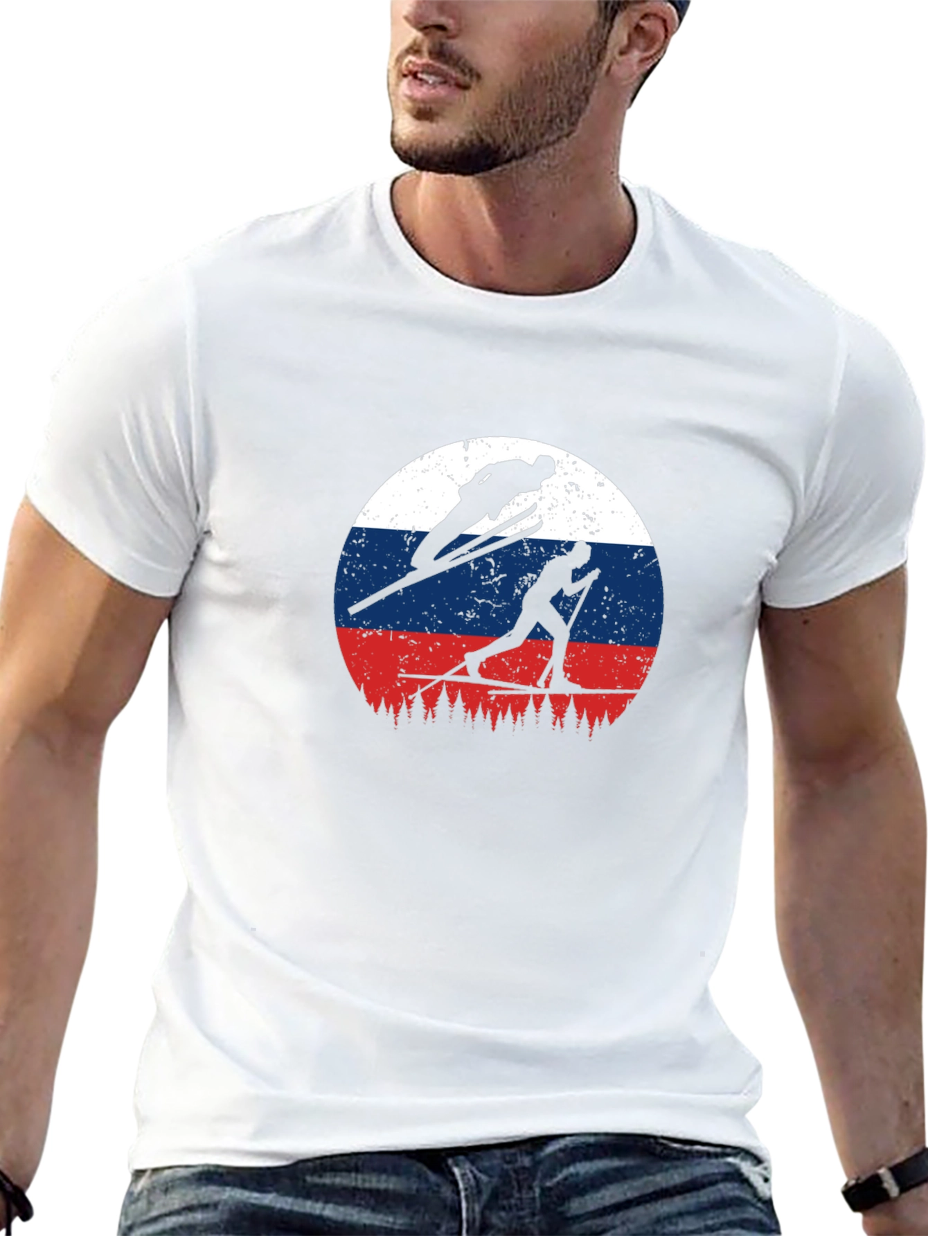 Retro Russia Ski T-Shirt