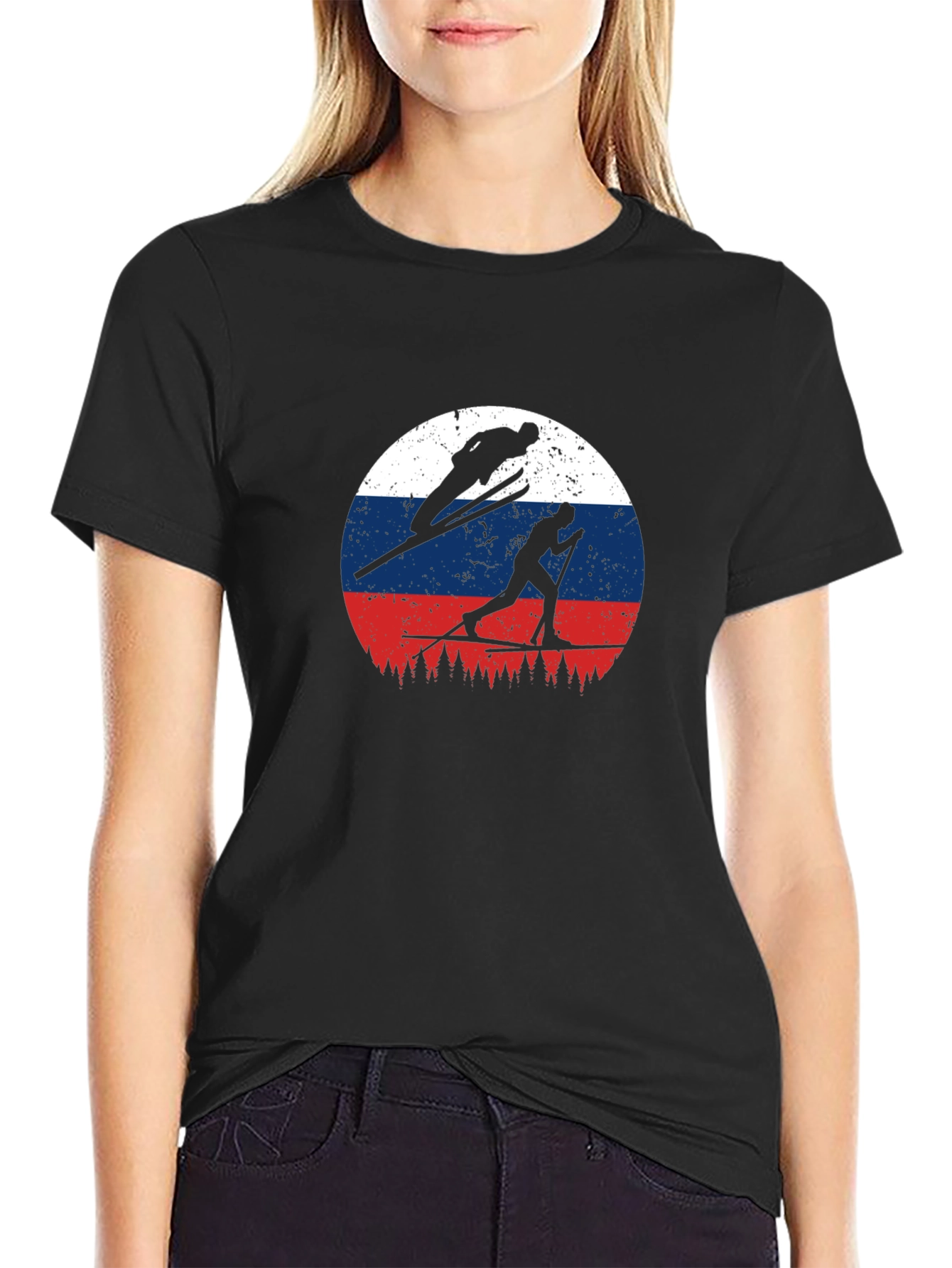 Retro Russia Ski T-Shirt
