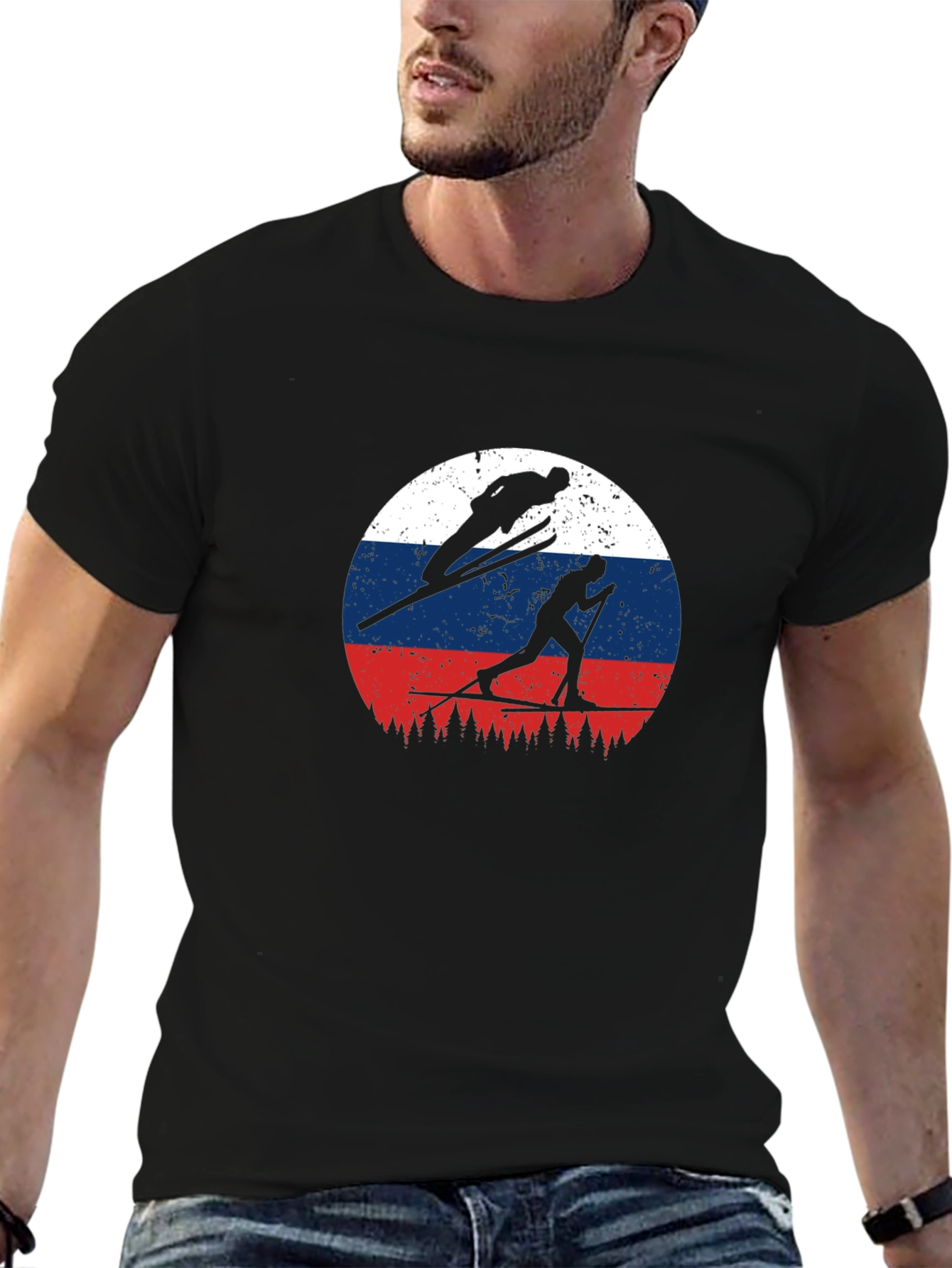Retro Russia Ski T-Shirt
