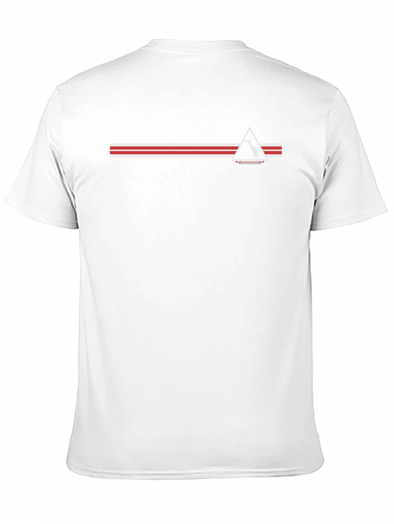 Retro Saxophone Triangle Graphic Tee - Black