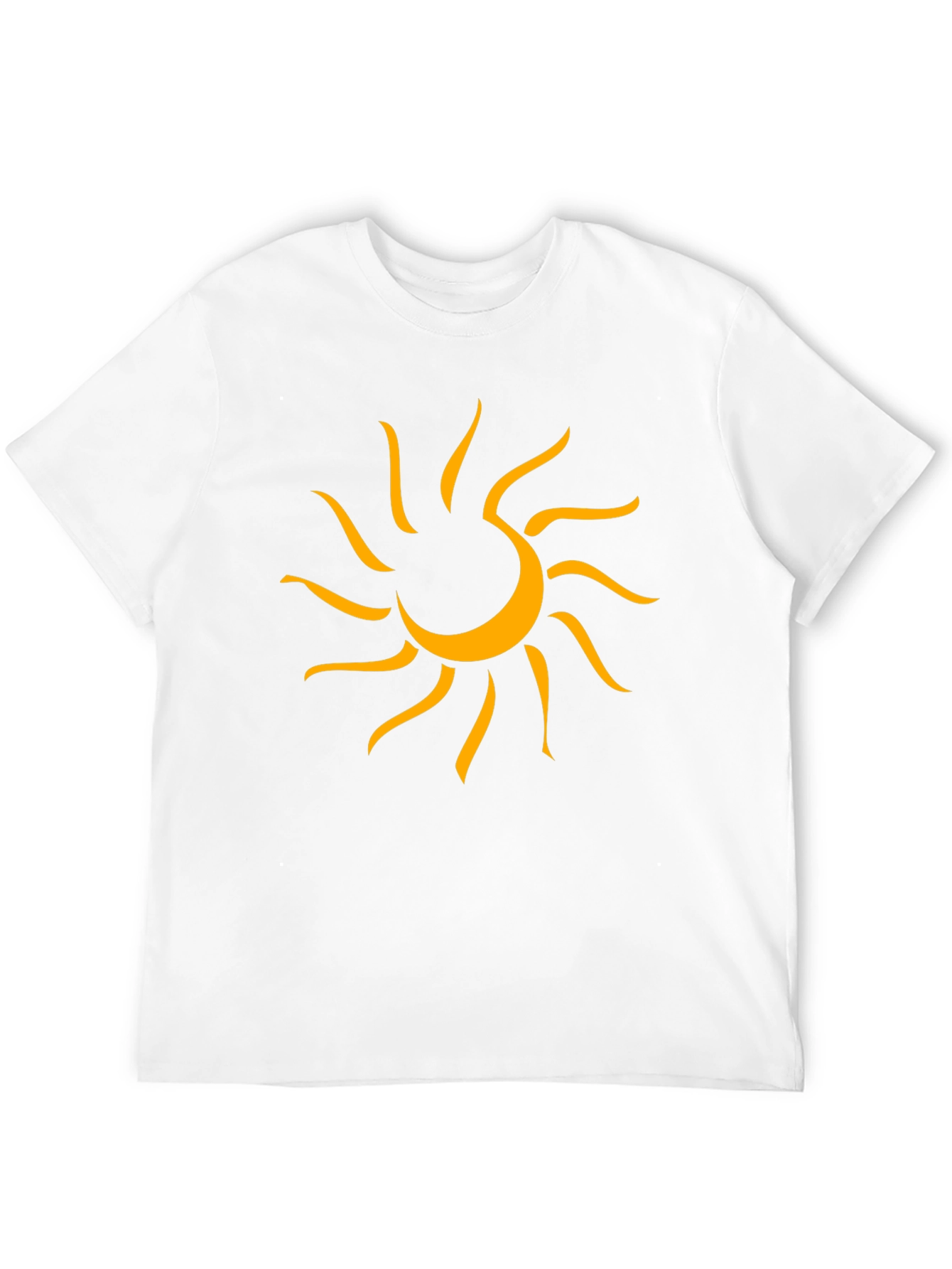 Graphic Sun Tee - Mens Black Cotton T-Shirt