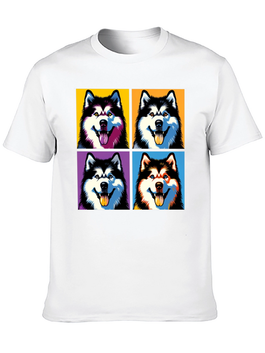 Pop Art Alaskan Malamute T-Shirt - Unique Dog Lover Gift