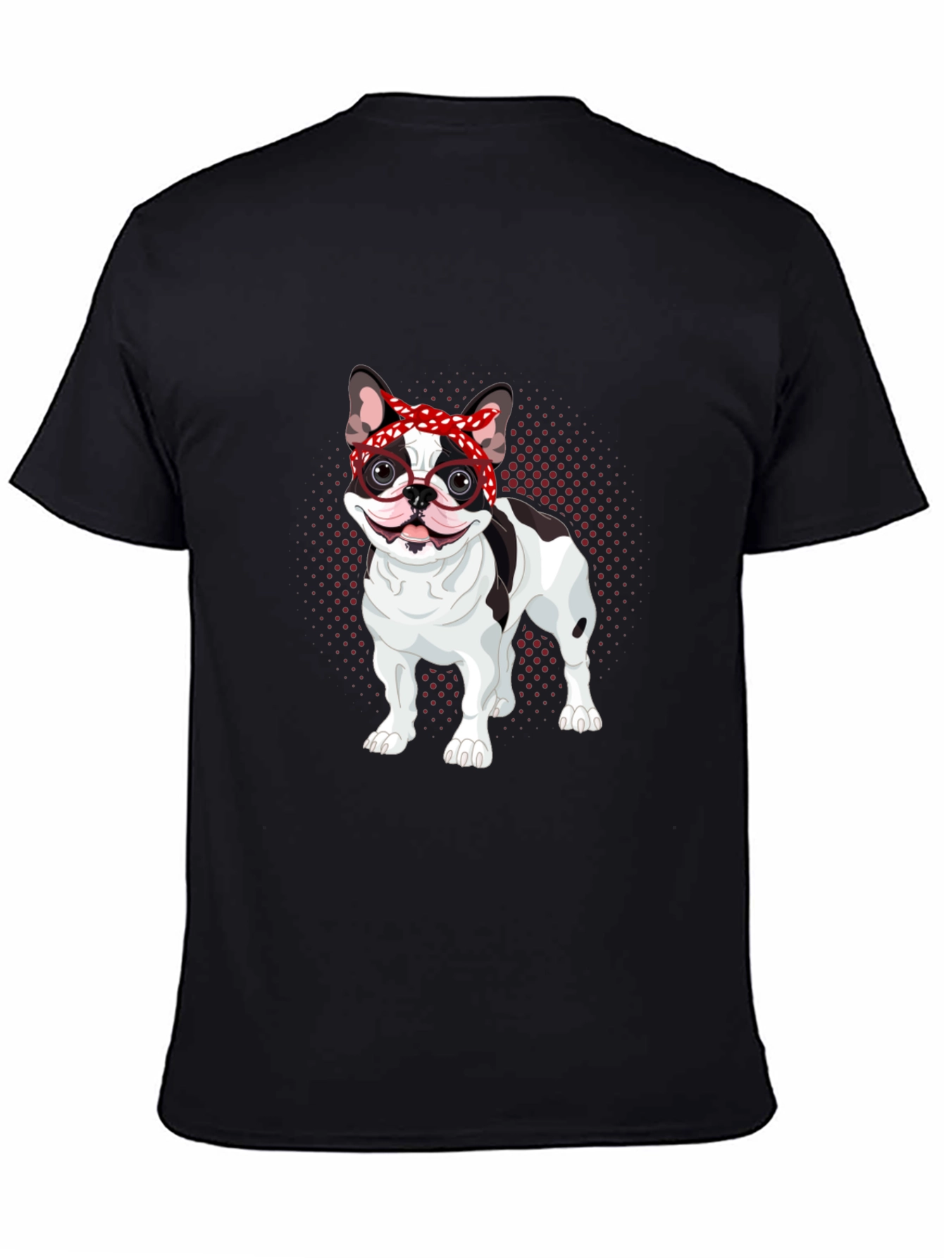 Dog Lover T-Shirt: Bulldog with Bandana