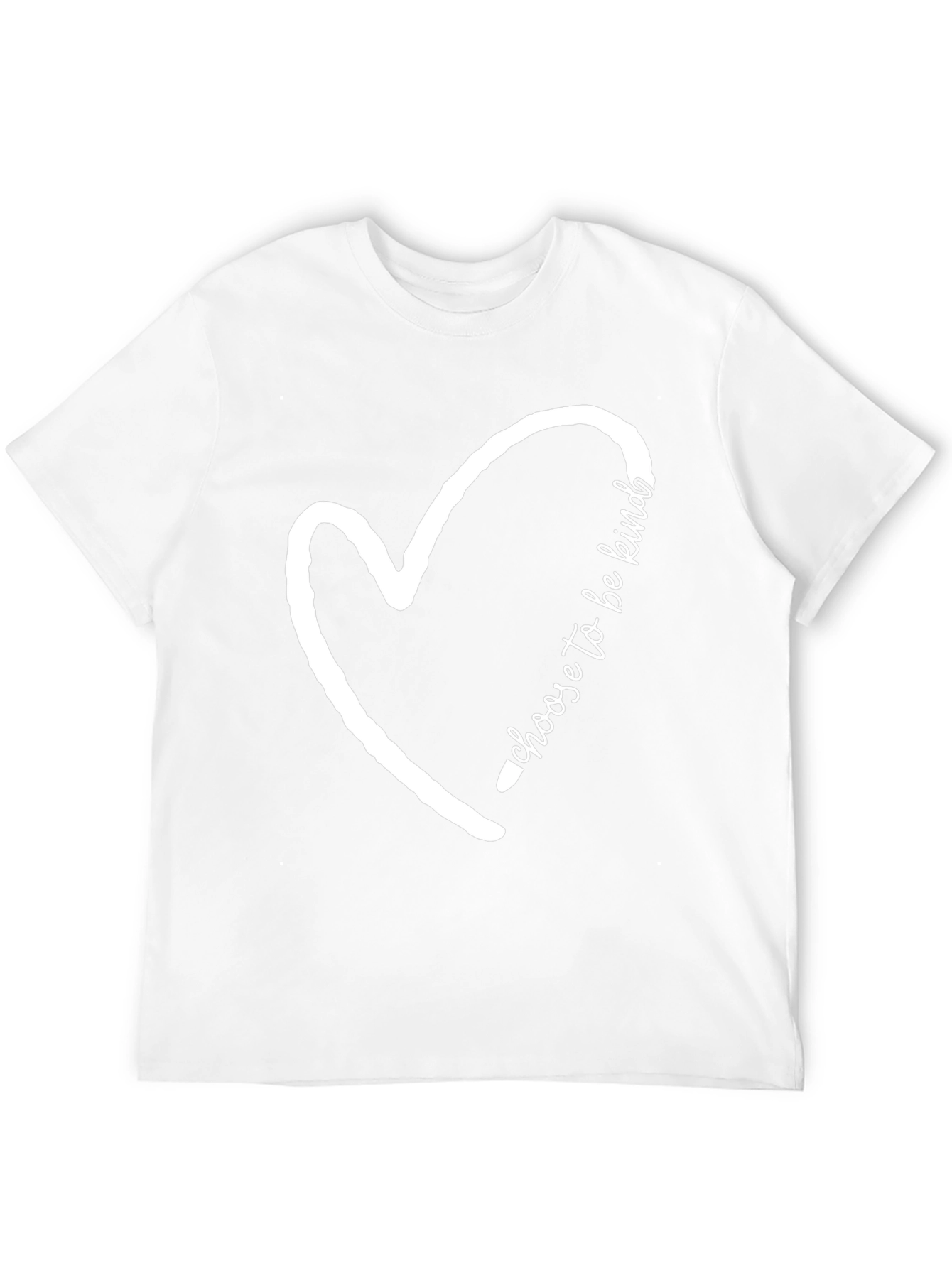 Kindness Heart Graphic Tee - Soft Black Cotton T-Shirt