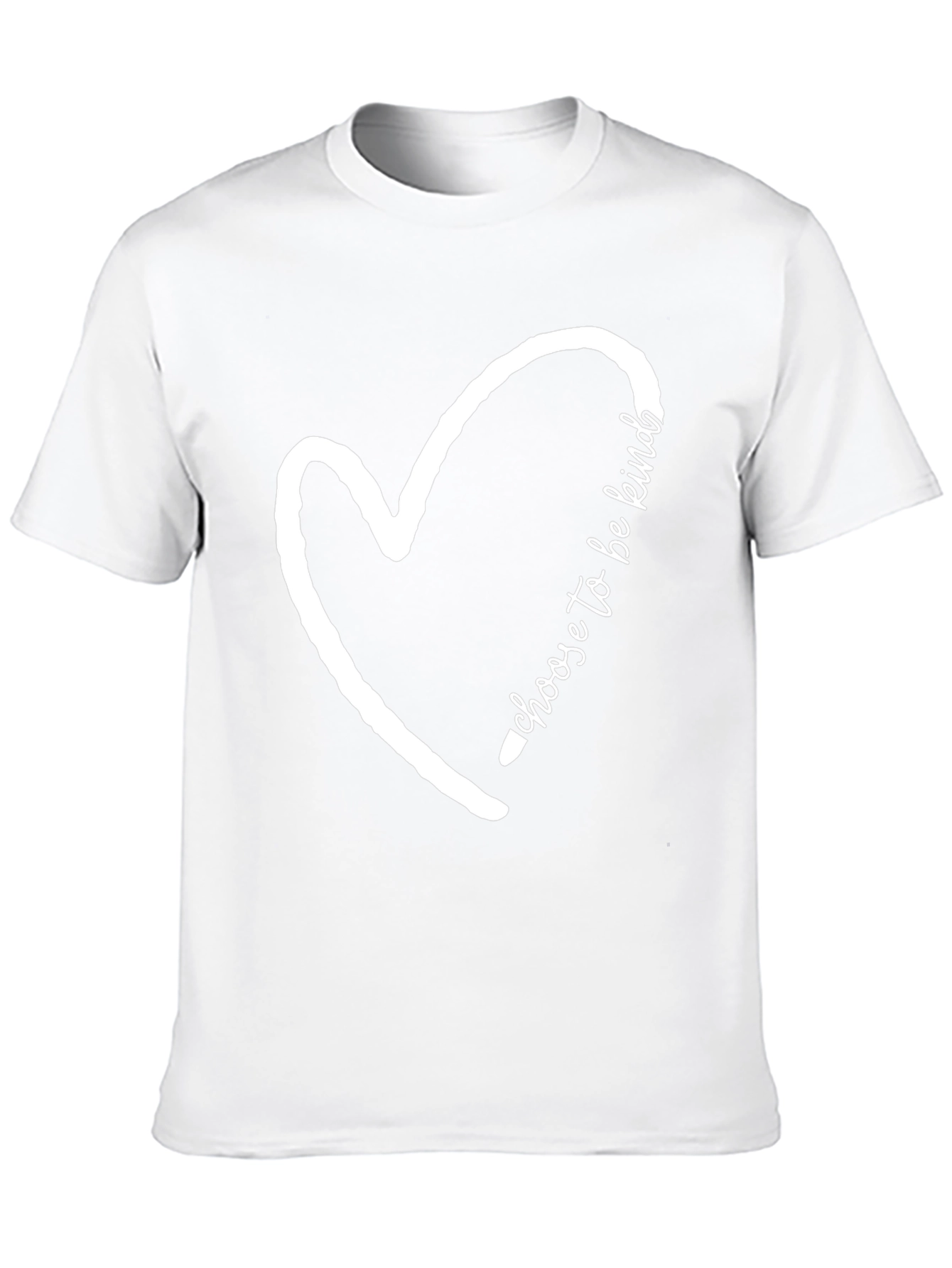Kindness Heart Graphic Tee - Soft Black Cotton T-Shirt