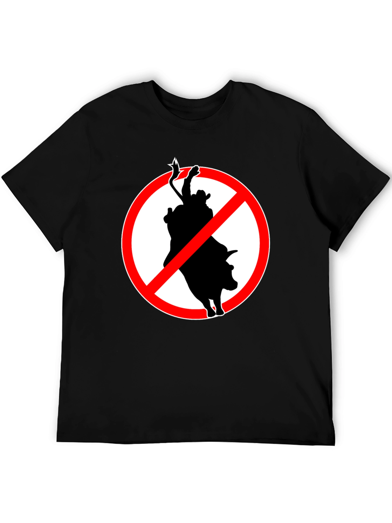 No Bull Riding T-Shirt: Black Graphic Tee