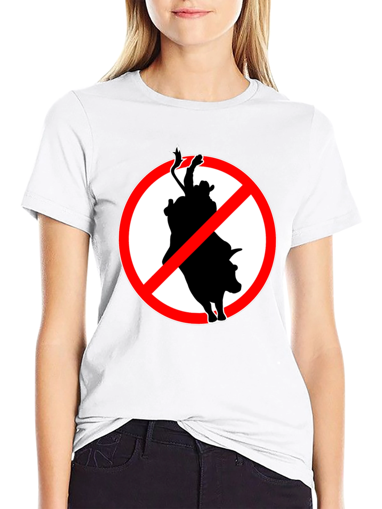 No Bull Riding T-Shirt: Black Graphic Tee
