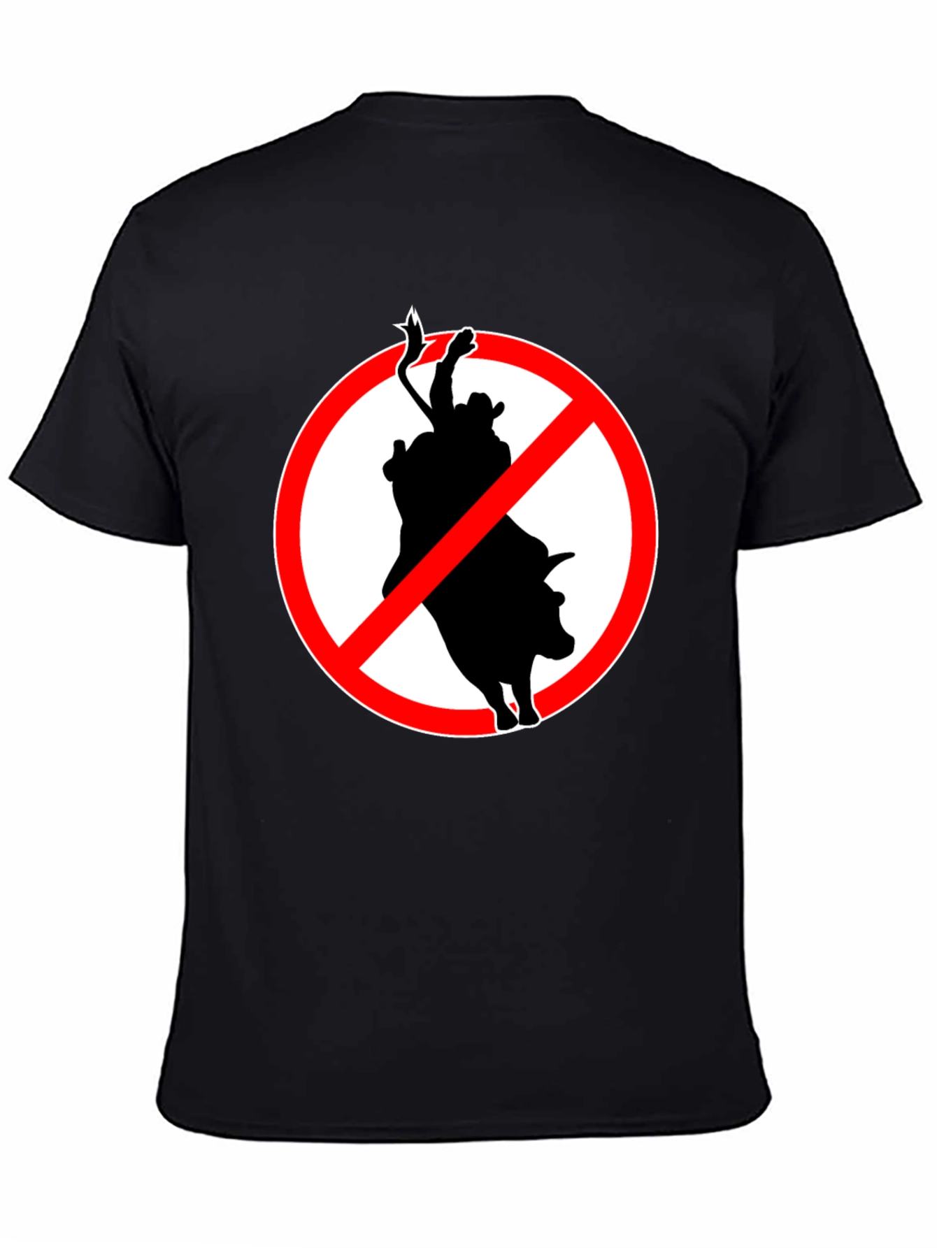 No Bull Riding T-Shirt: Black Graphic Tee