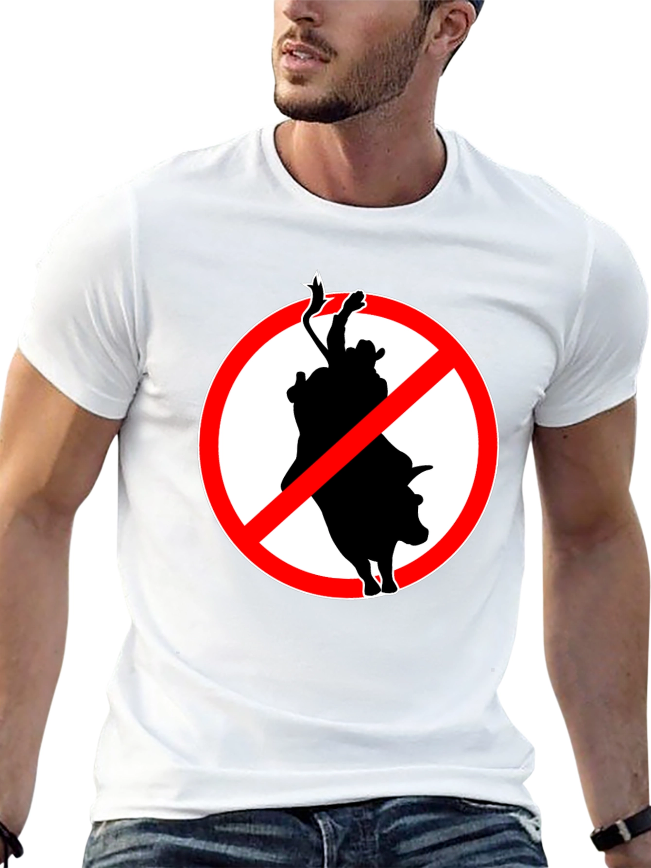 No Bull Riding T-Shirt: Black Graphic Tee