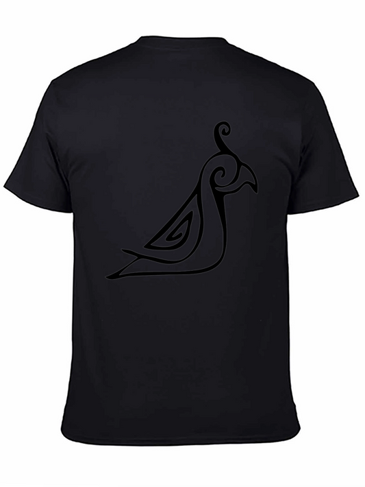 Black Tribal Bird T-Shirt