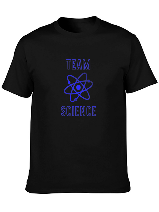 Team Science Black T-Shirt - Atom Design