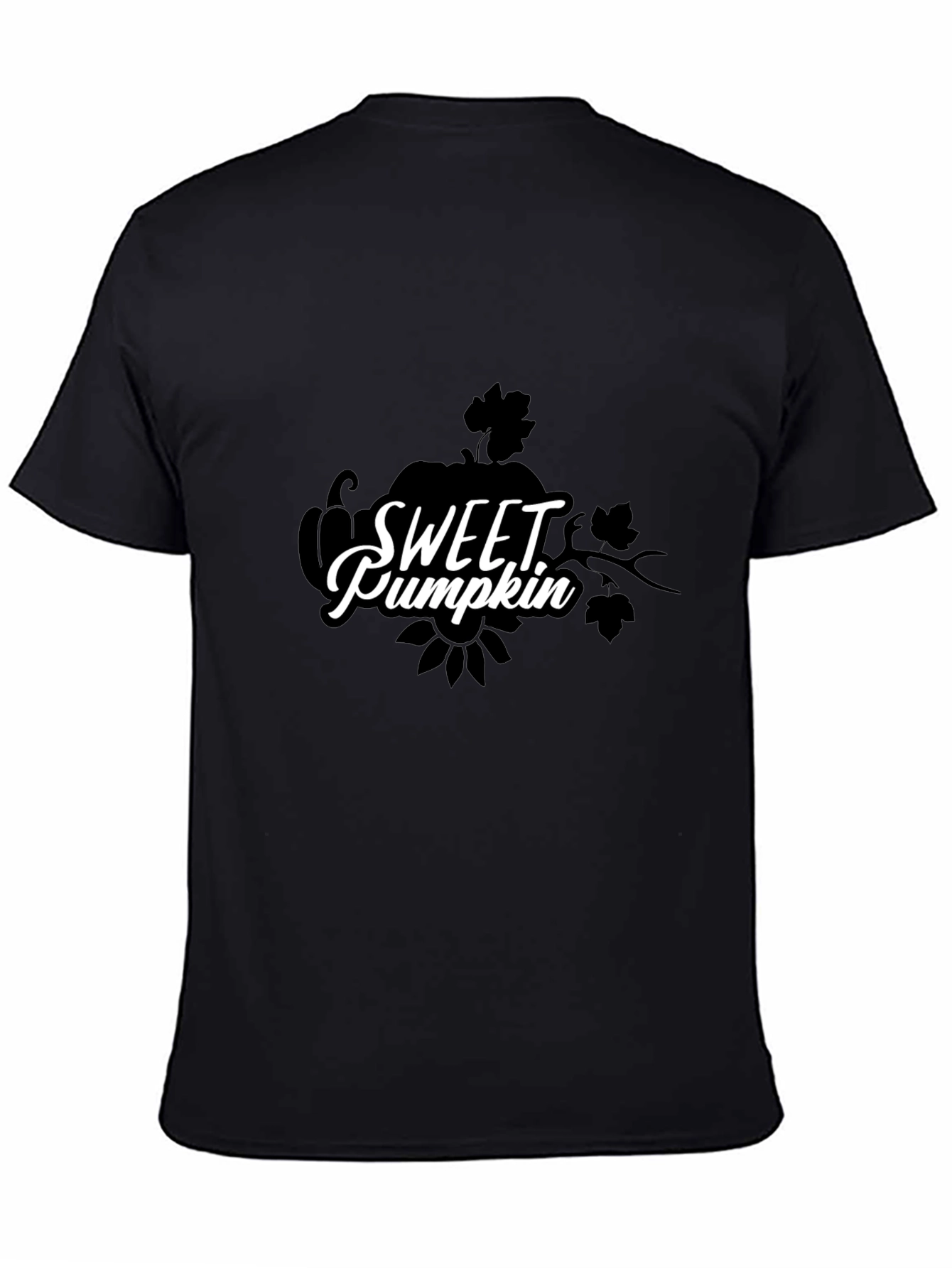 Sweet Pumpkin Graphic Black T-Shirt
