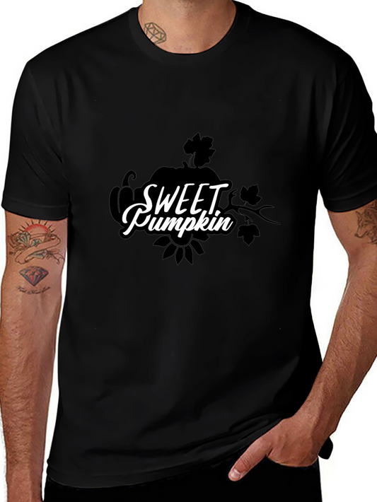 Sweet Pumpkin Graphic Black T-Shirt