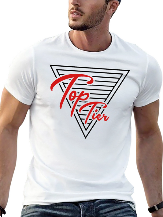 Top Tier Graphic Tee - Stylish Mens Black T-Shirt